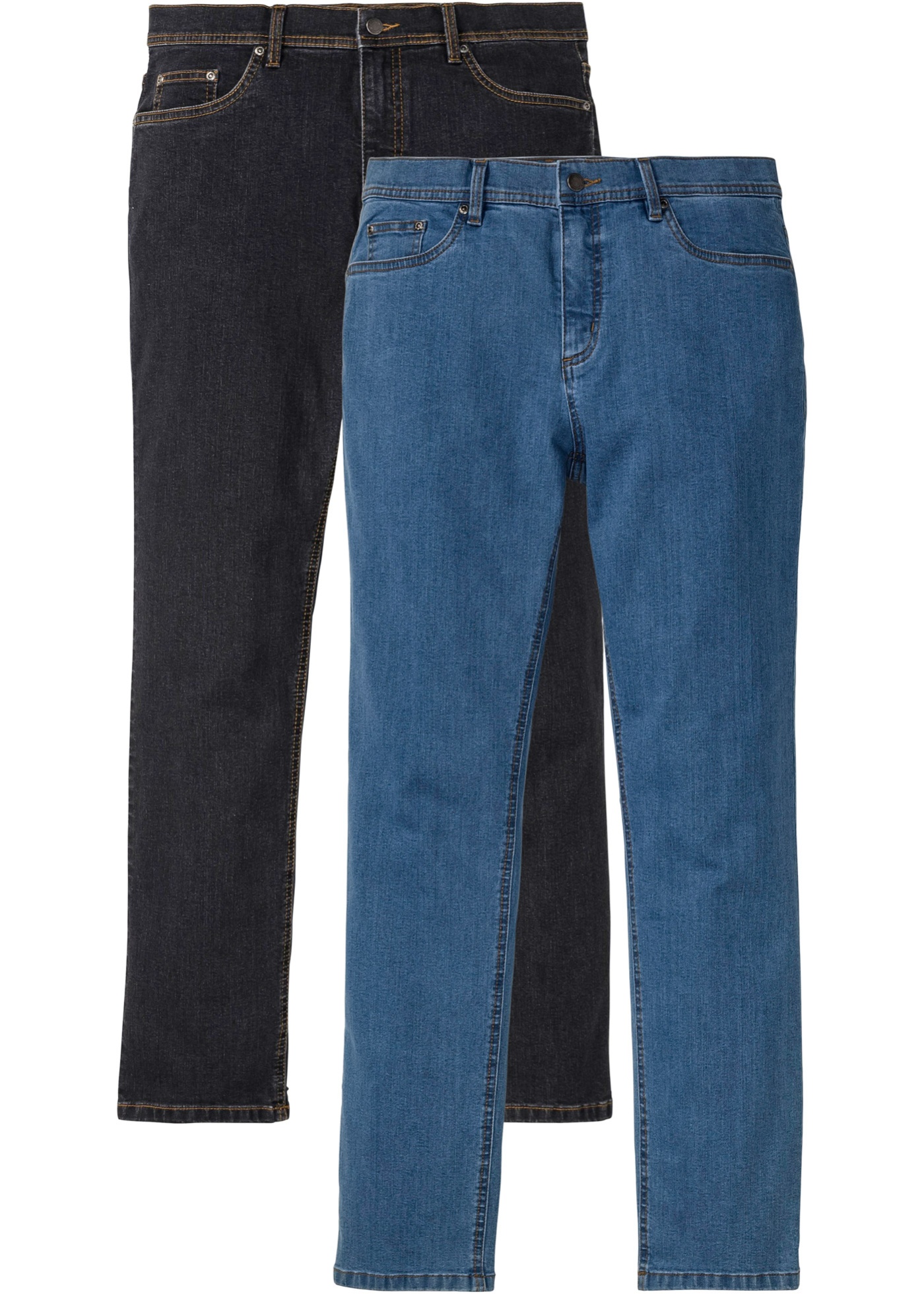 Strečové džínsy Regular Fit, rovné (2 ks v balení)