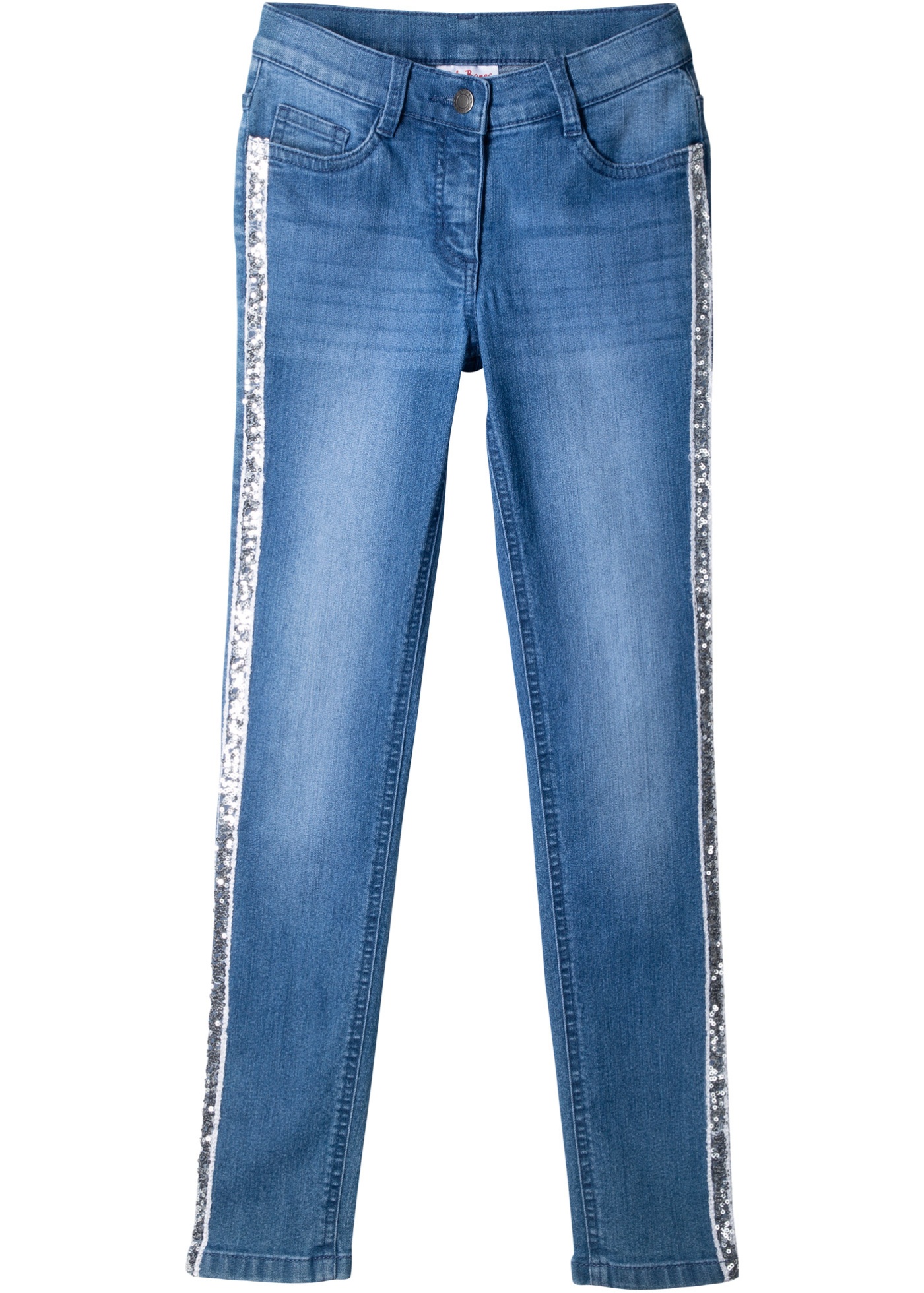 Skinny džínsy s ozdobnými pásikmi