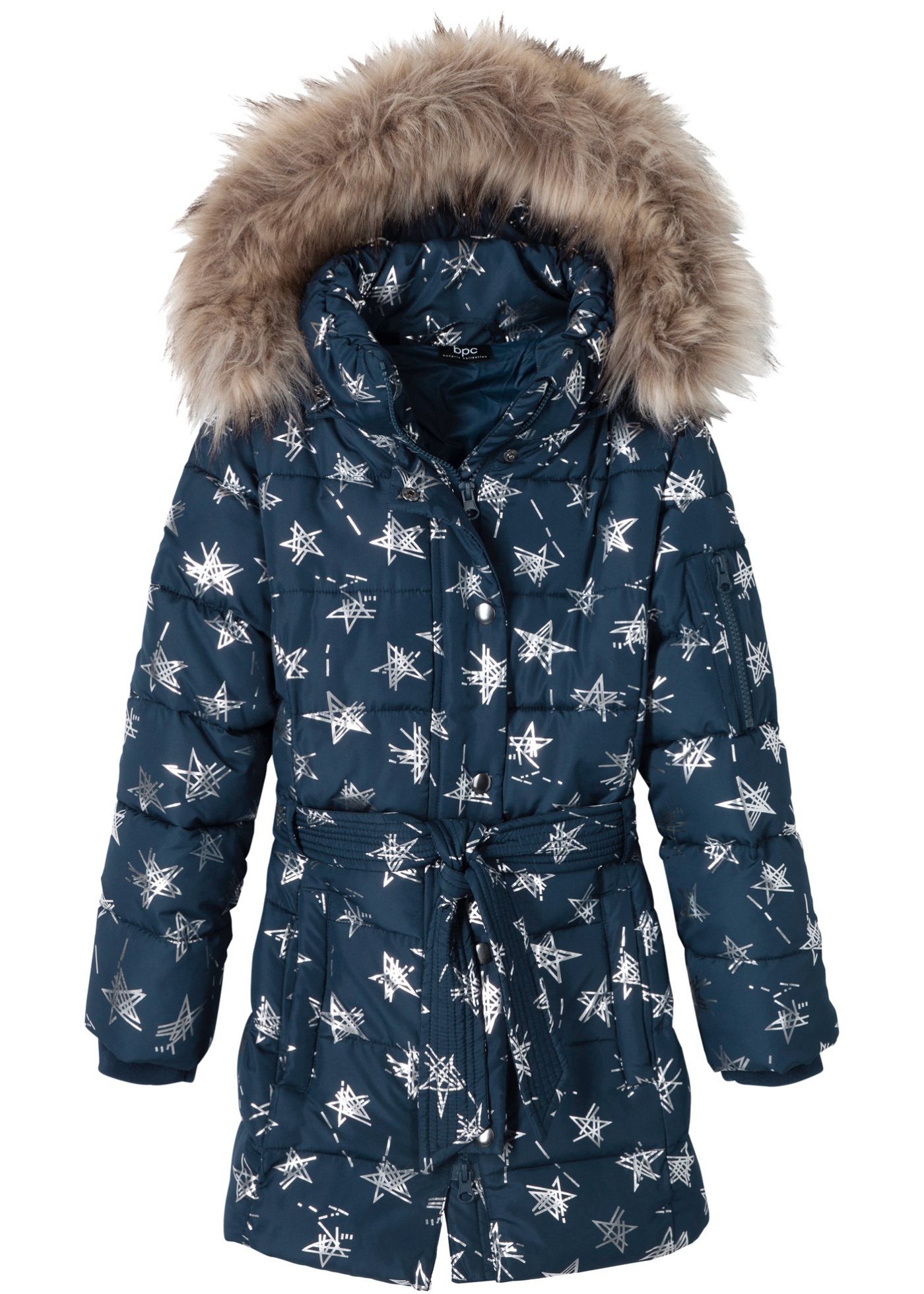 Zimná bunda s hviezdovanou potlačou
