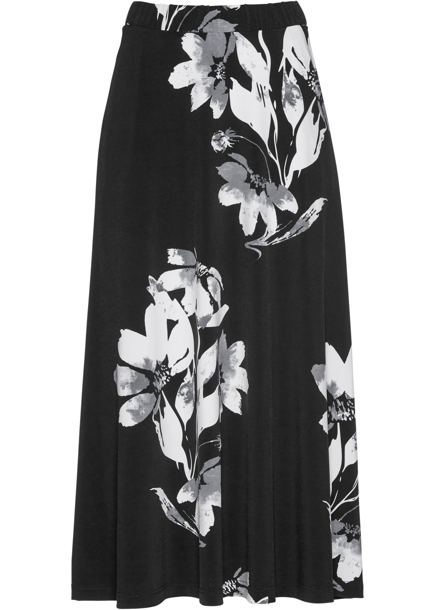 Džersejová sukňa s kvetovaným vzorom