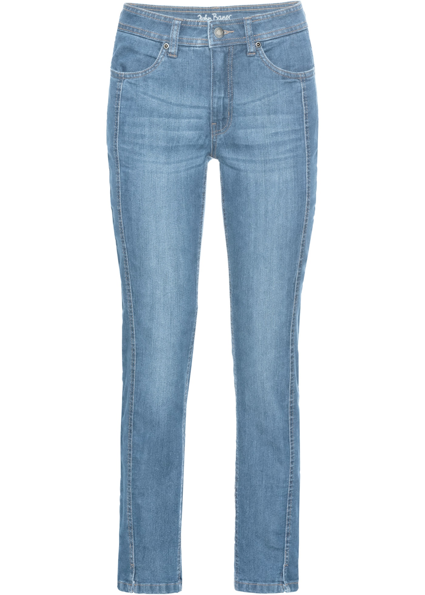 Komfortné strečové džínsy 7 8 dĺžka, slim