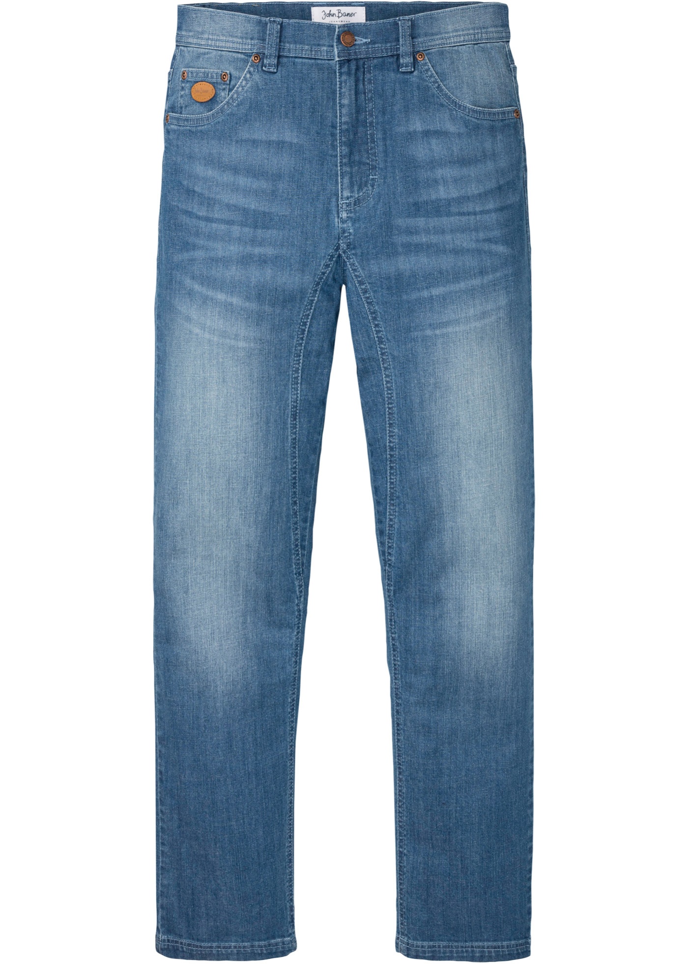 Strečové džínsy, Classic Fit, zosilnené v rozkroku, Tapered