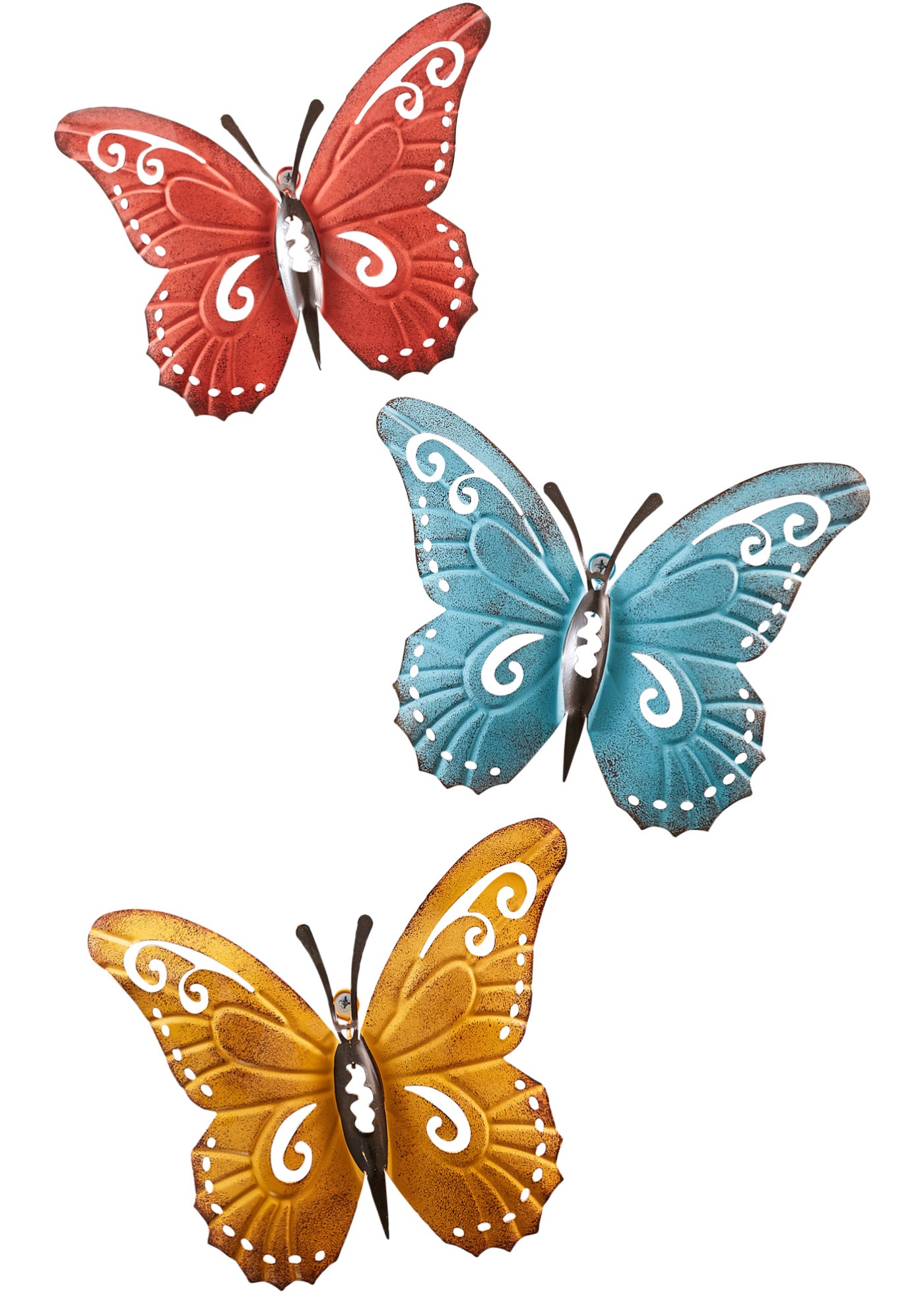 Nástenná dekorácia s motýlikovým dizajnom (3 ks)