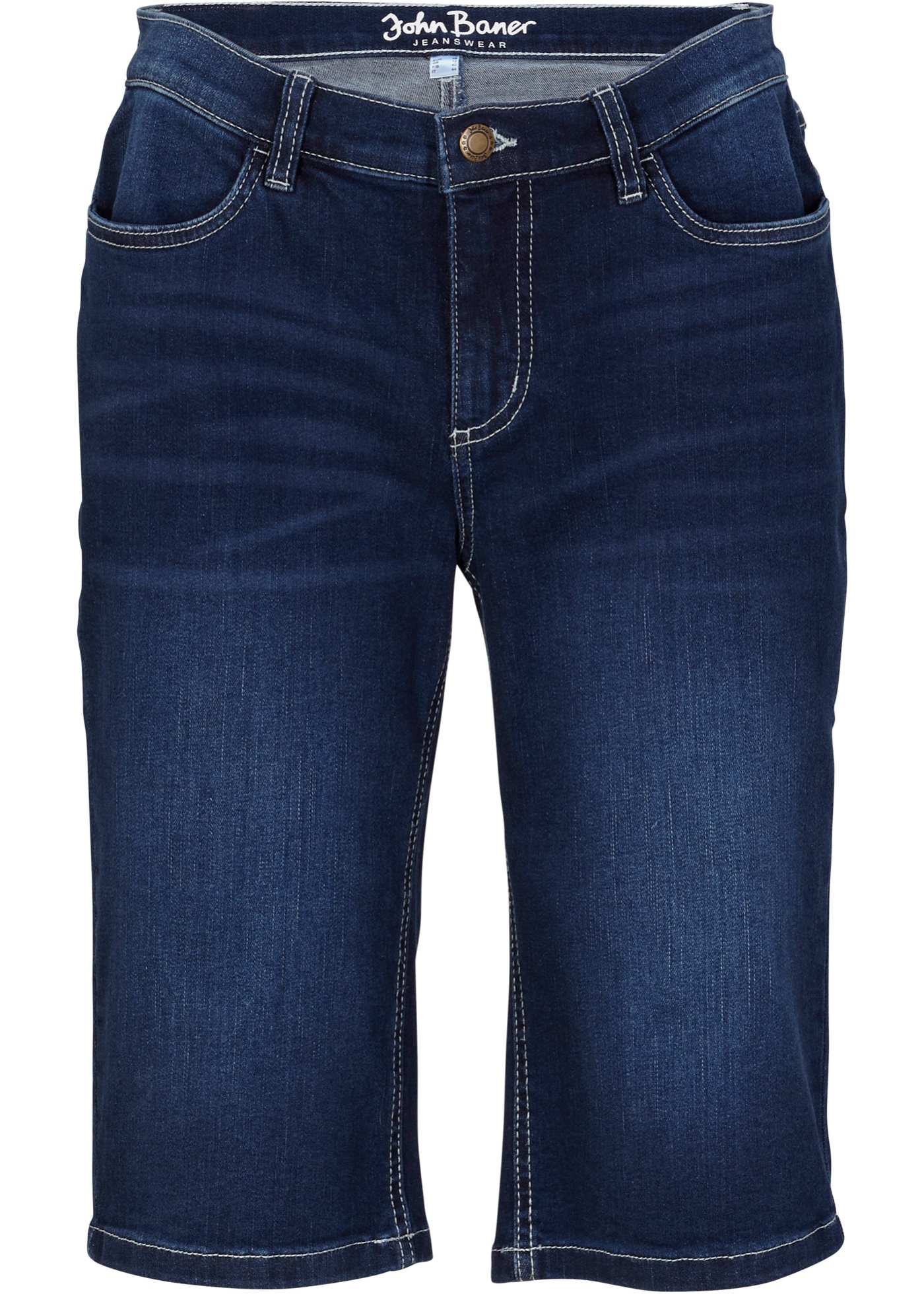 Komfortné strečové džínsové bermudy