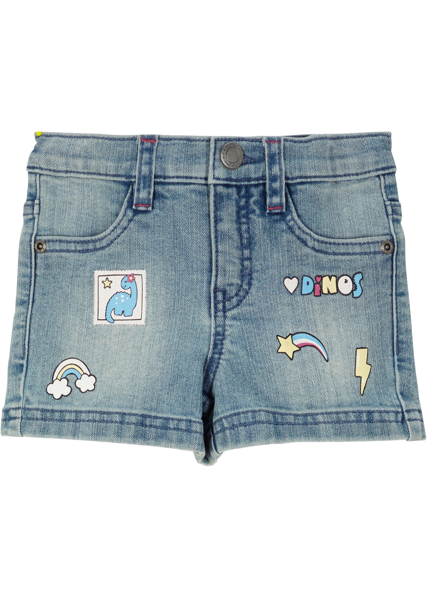 Dievčenské džínsové šortky s potlačou jednorožca