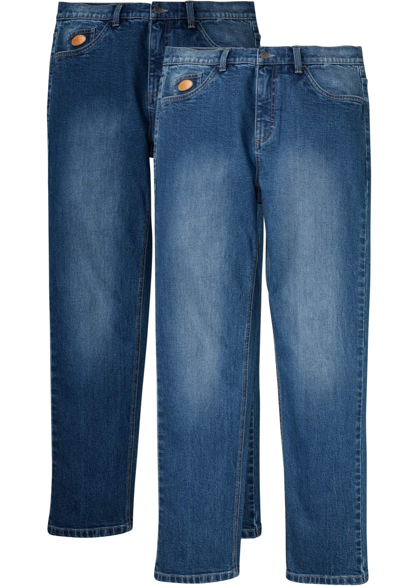 Strečové džínsy Classic Fit s recyklovanou bavlnou (2 ks), Tepered
