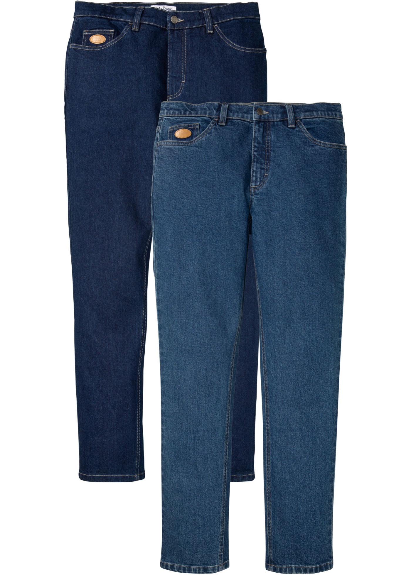 Strečové džínsy, Regular Fit s recyklovanou bavlnou, rovné (2 ks v balení)