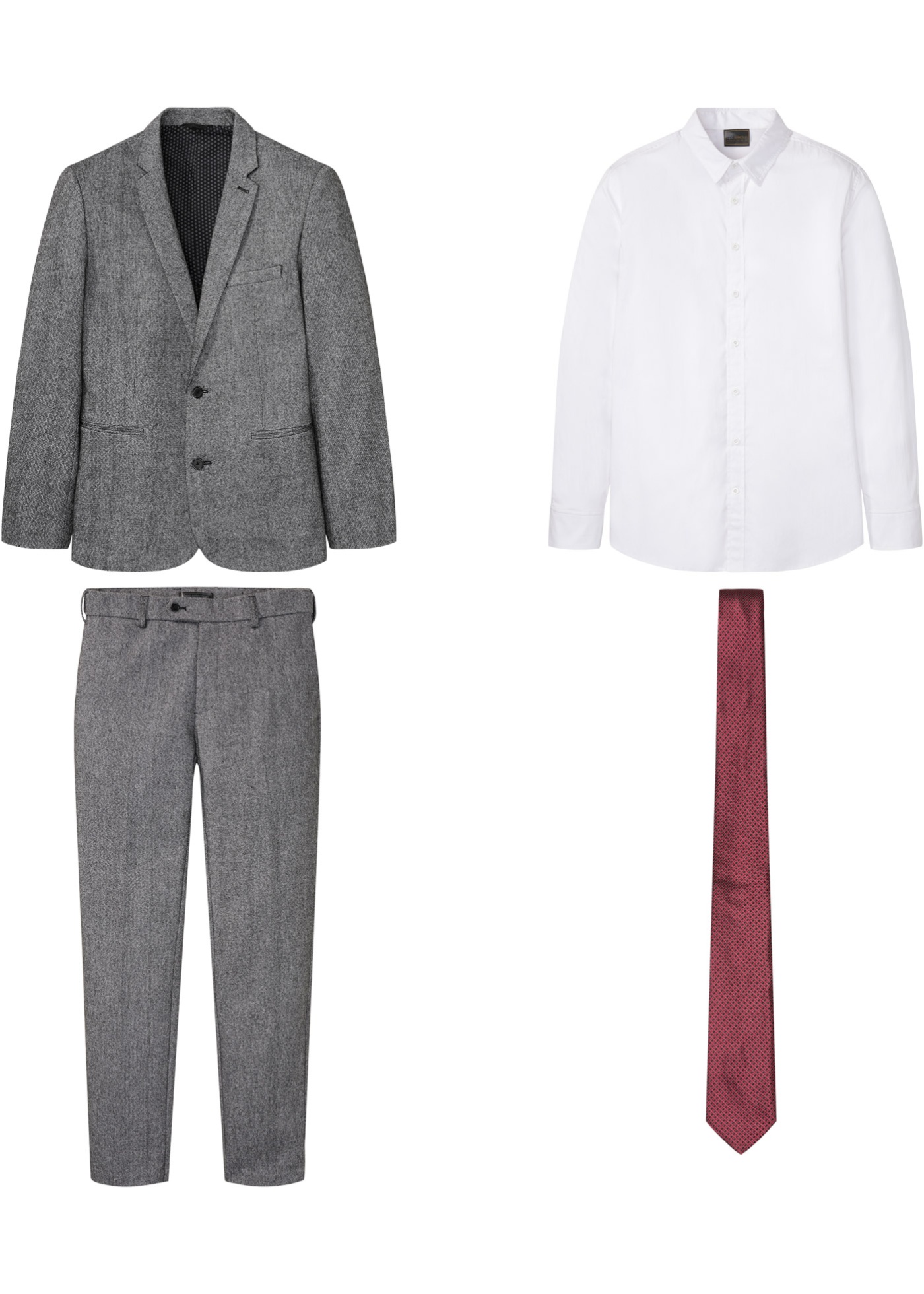 Oblek (4-dielny), sako, nohavice, košeľa, kravata, Slim Fit