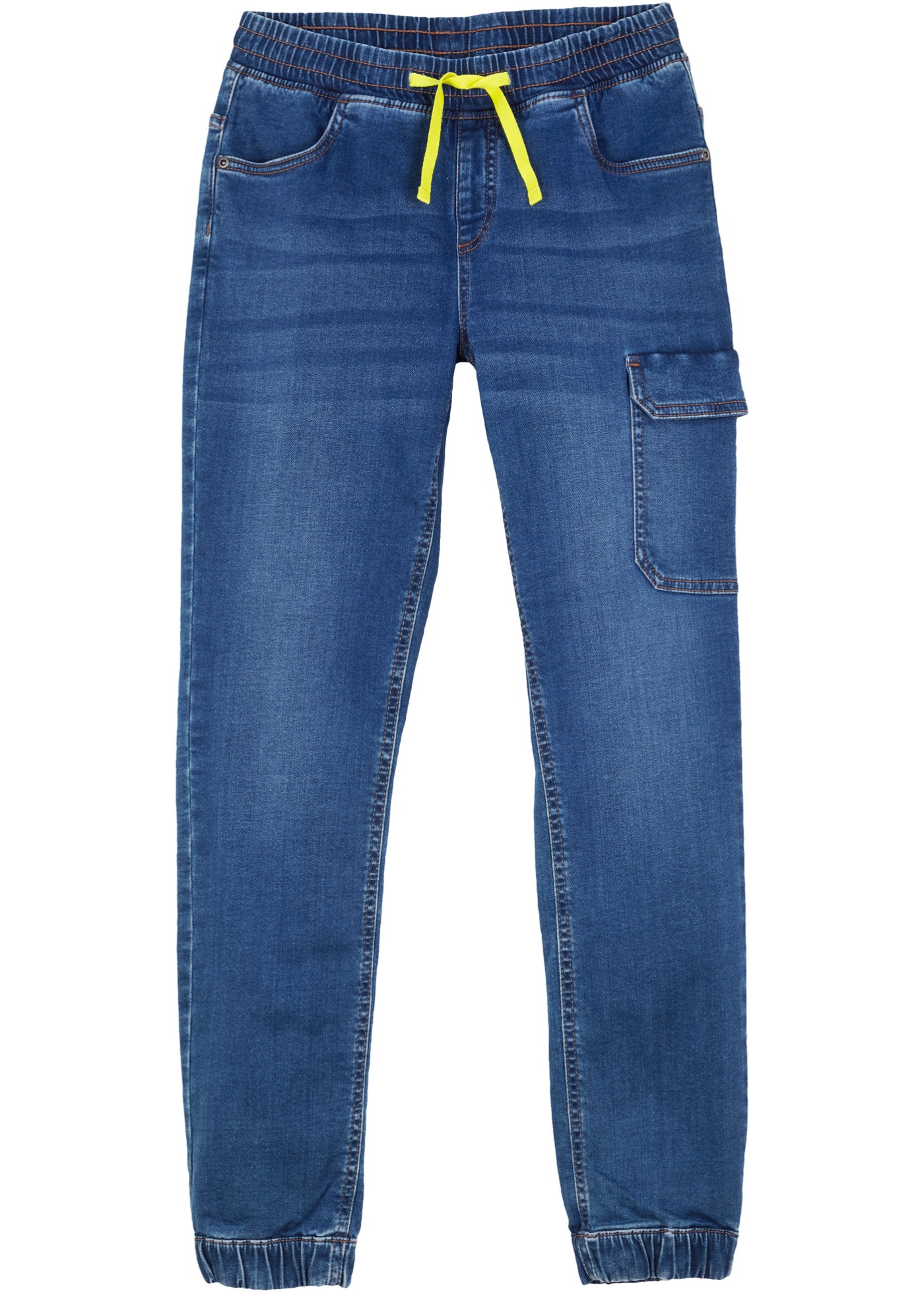 Chlapčenské kapsáčové mikinové džínsy, Slim Fit