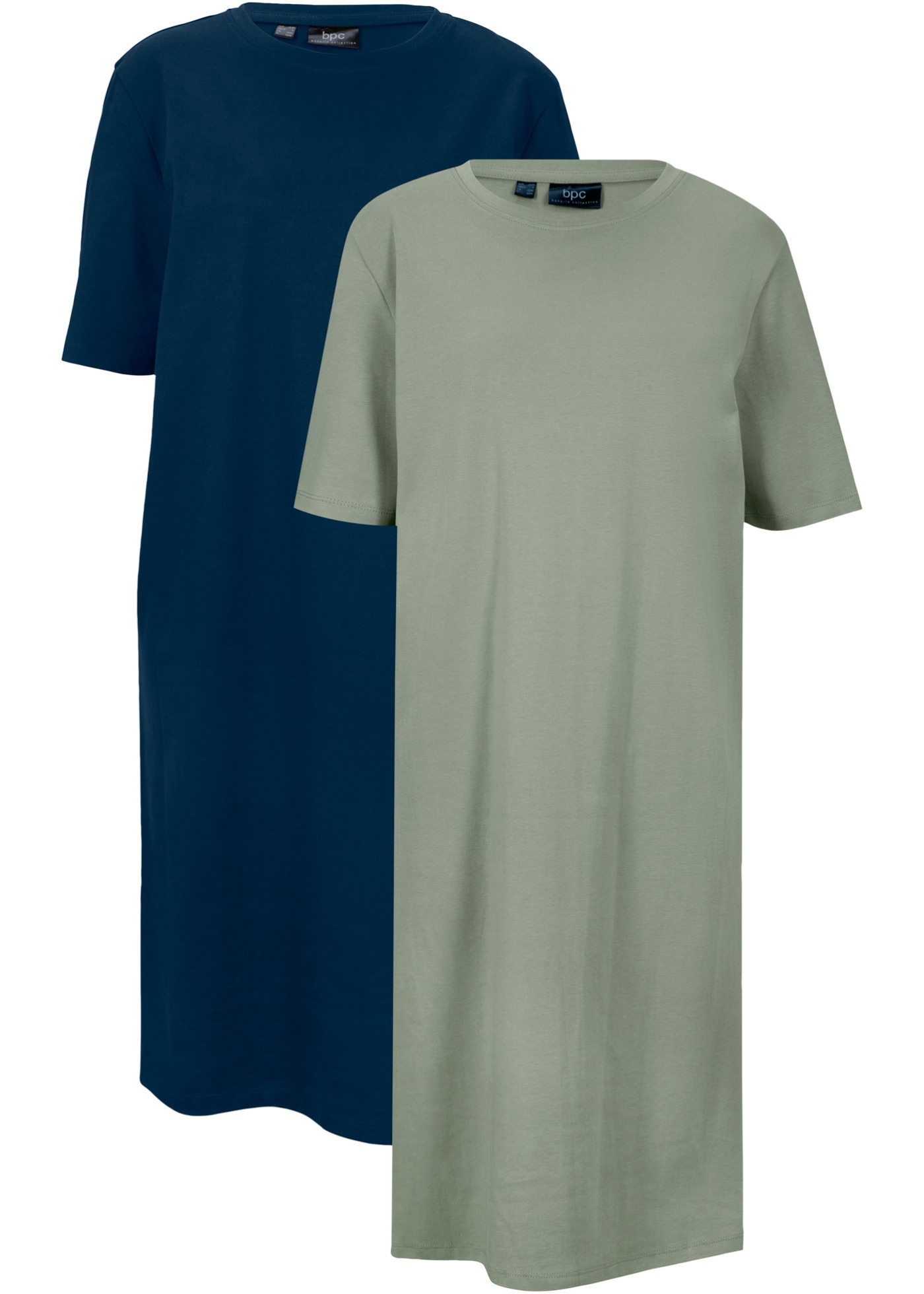 Tričkové šaty, oversize (2 ks)