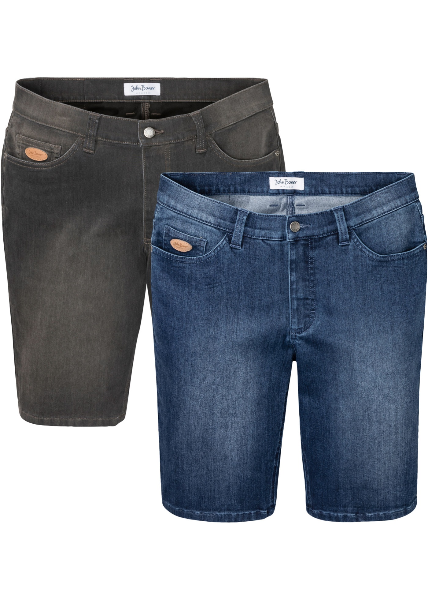 Ultra jemné džínsové bermudy, regular fit (2 ks)