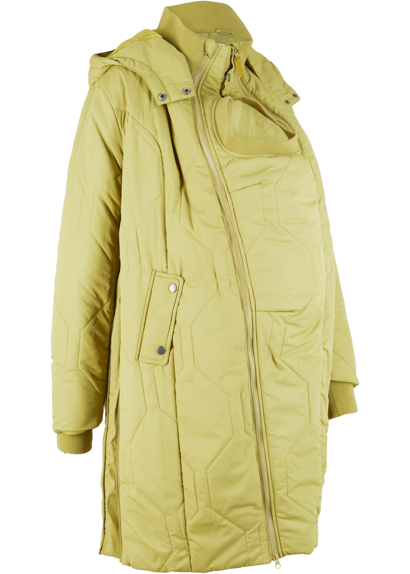 Materský prešívaný kabát kabát na nosenie detí, s recyklovaným polyesterom