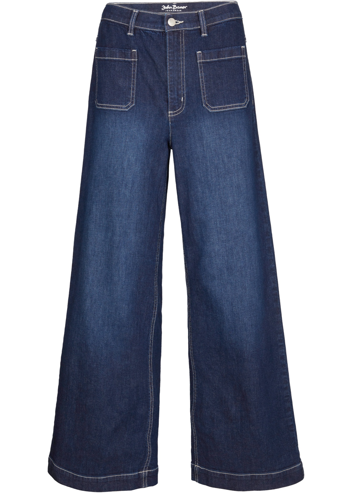 Strečové džínsy, Wide Fit, po členky, Positive Denim 1 Fabric