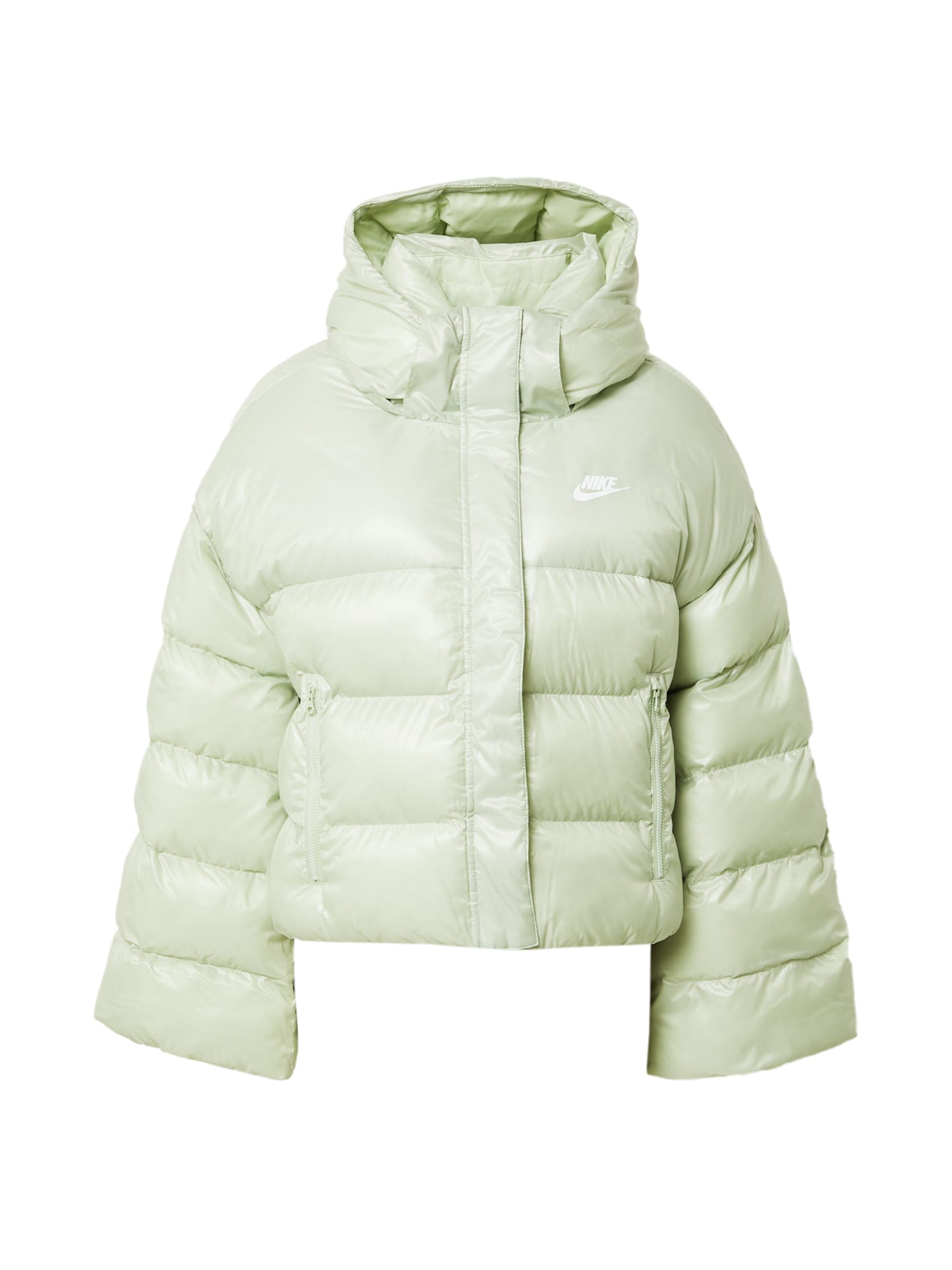 Zimná bunda svetlozelená biela Nike Sportswear
