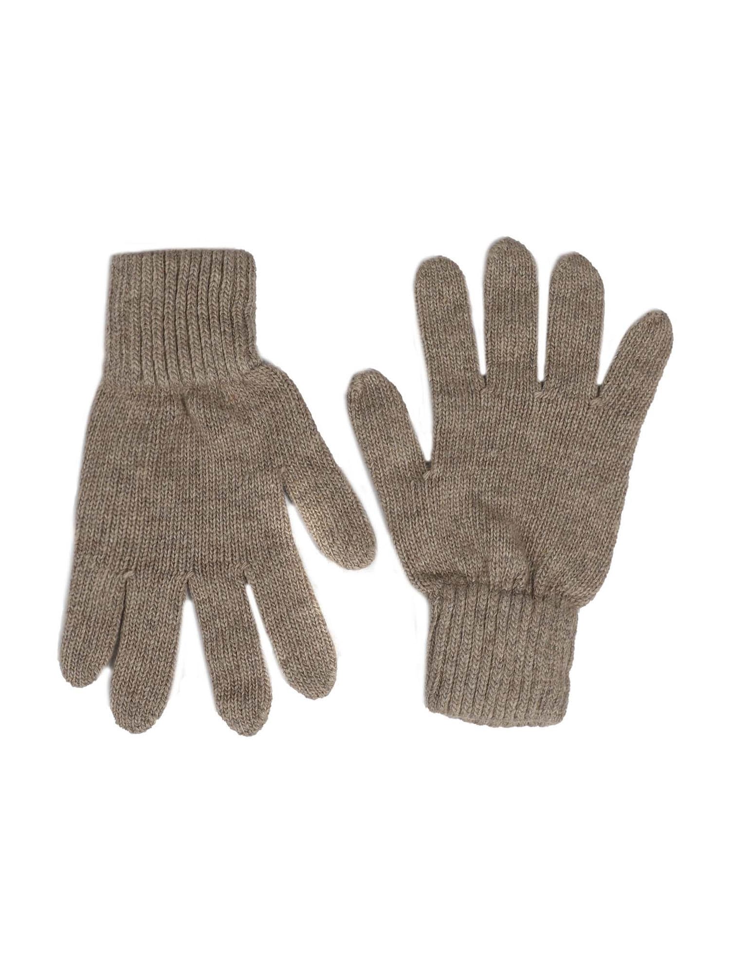 Prstové rukavice tmavobéžová hnedá Zwillingsherz