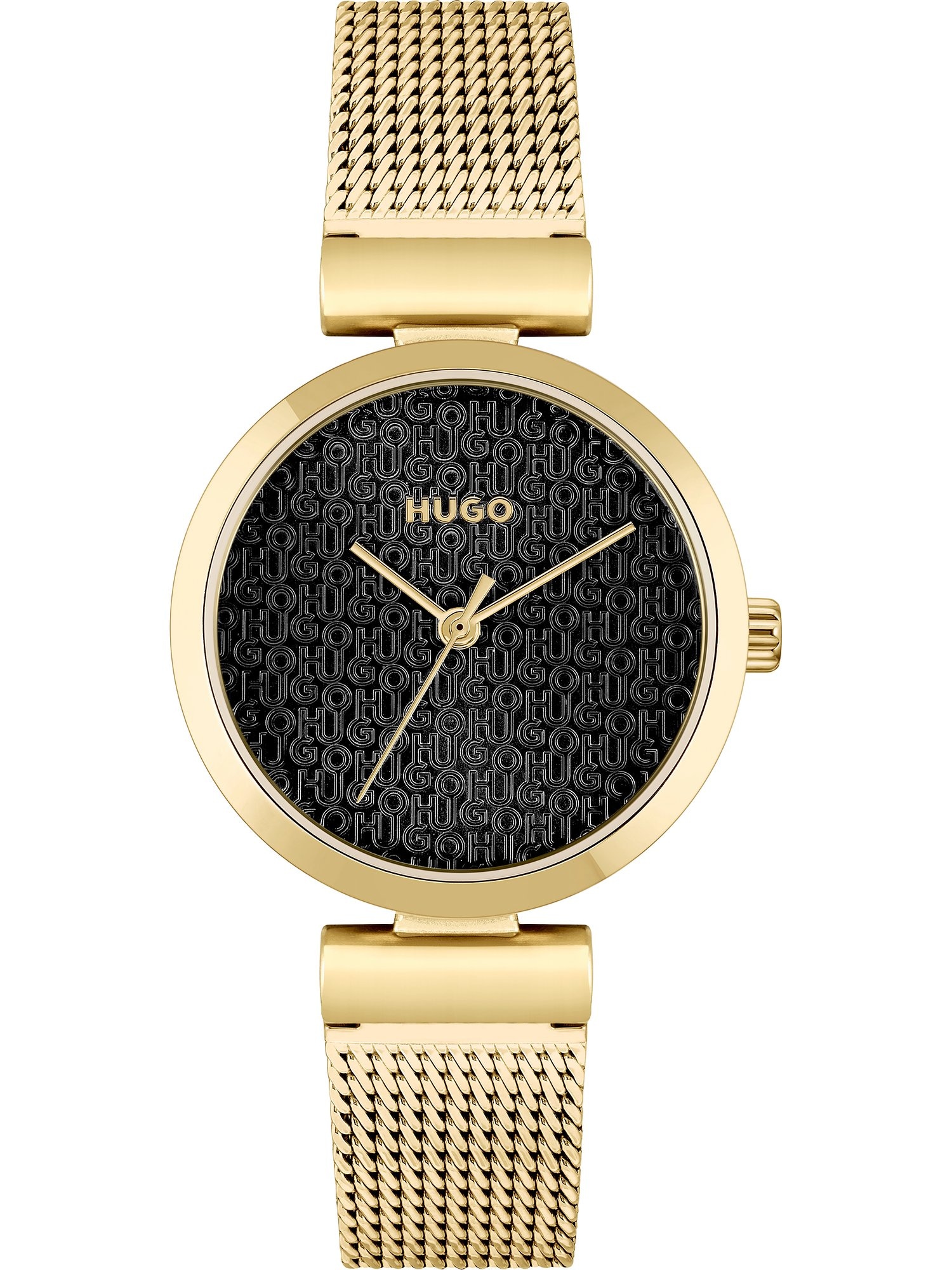 Analógové hodinky zlatá HUGO
