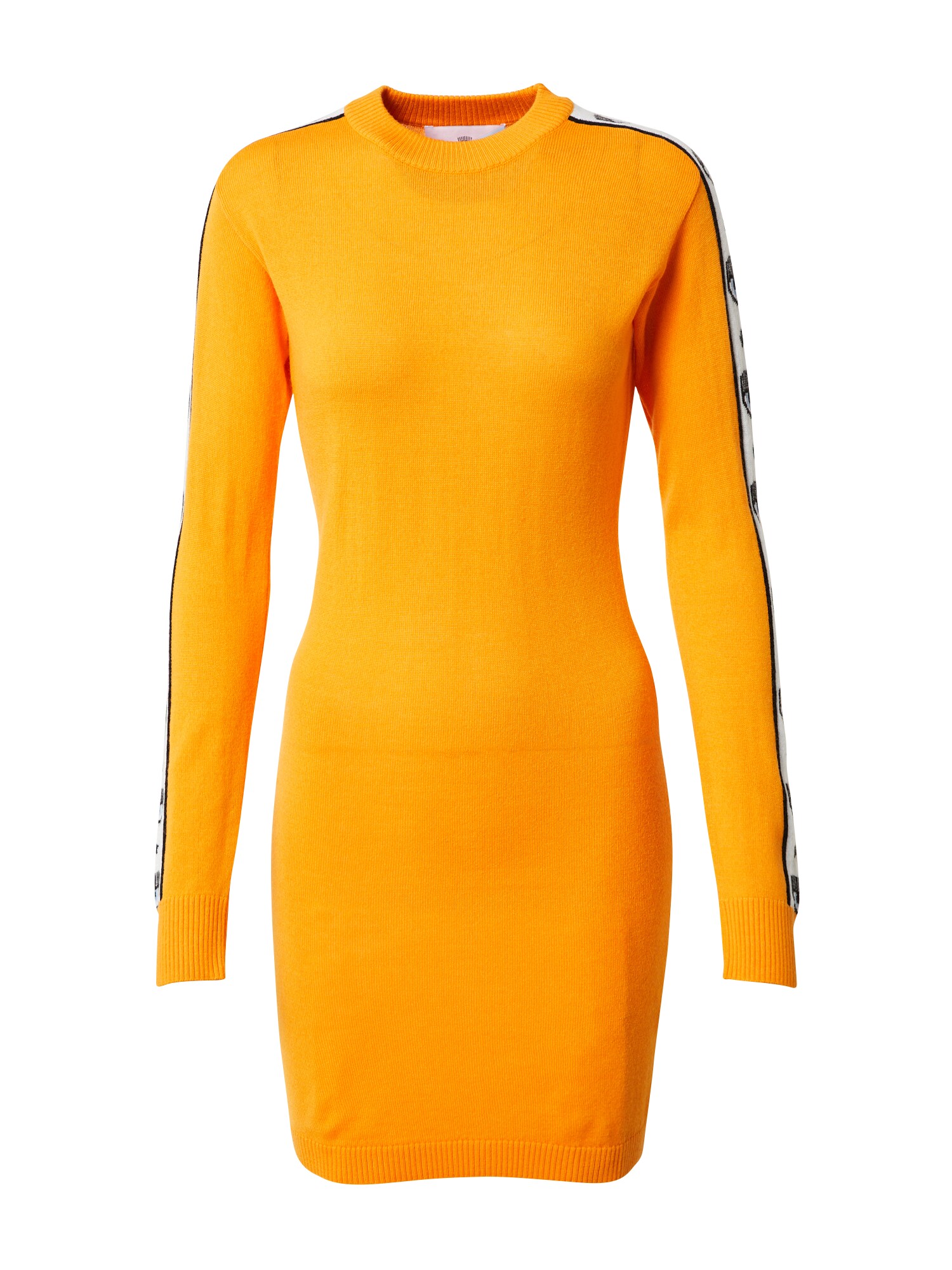 Pletené šaty VESTITI oranžová čierna biela Chiara Ferragni