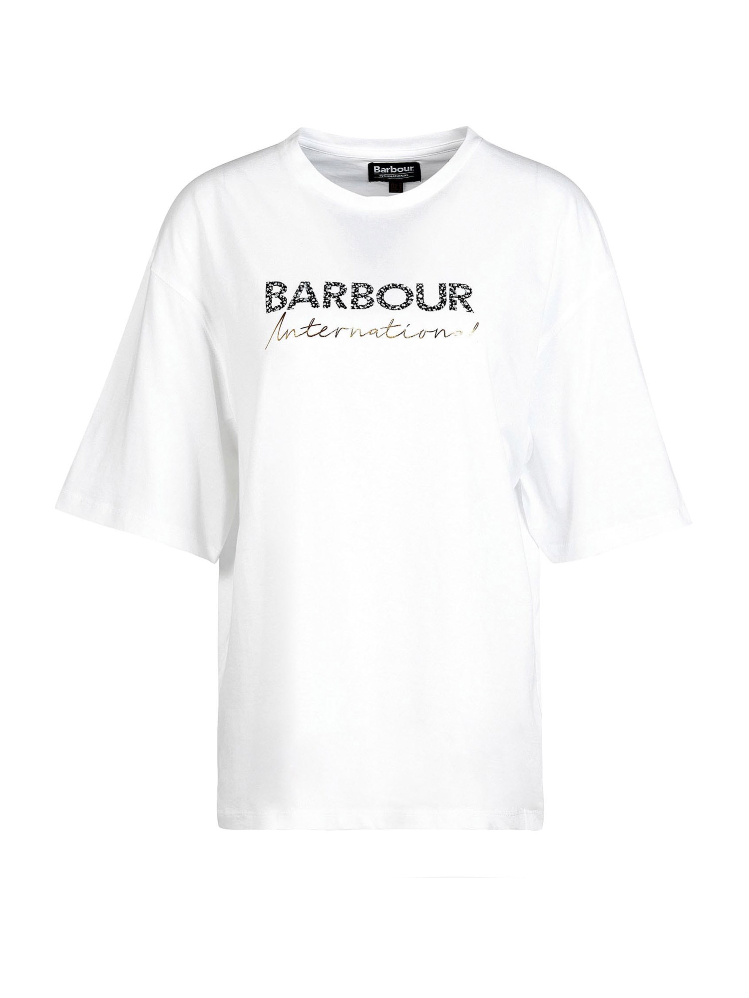 Tričko zlatá čierna melírovaná biela Barbour International
