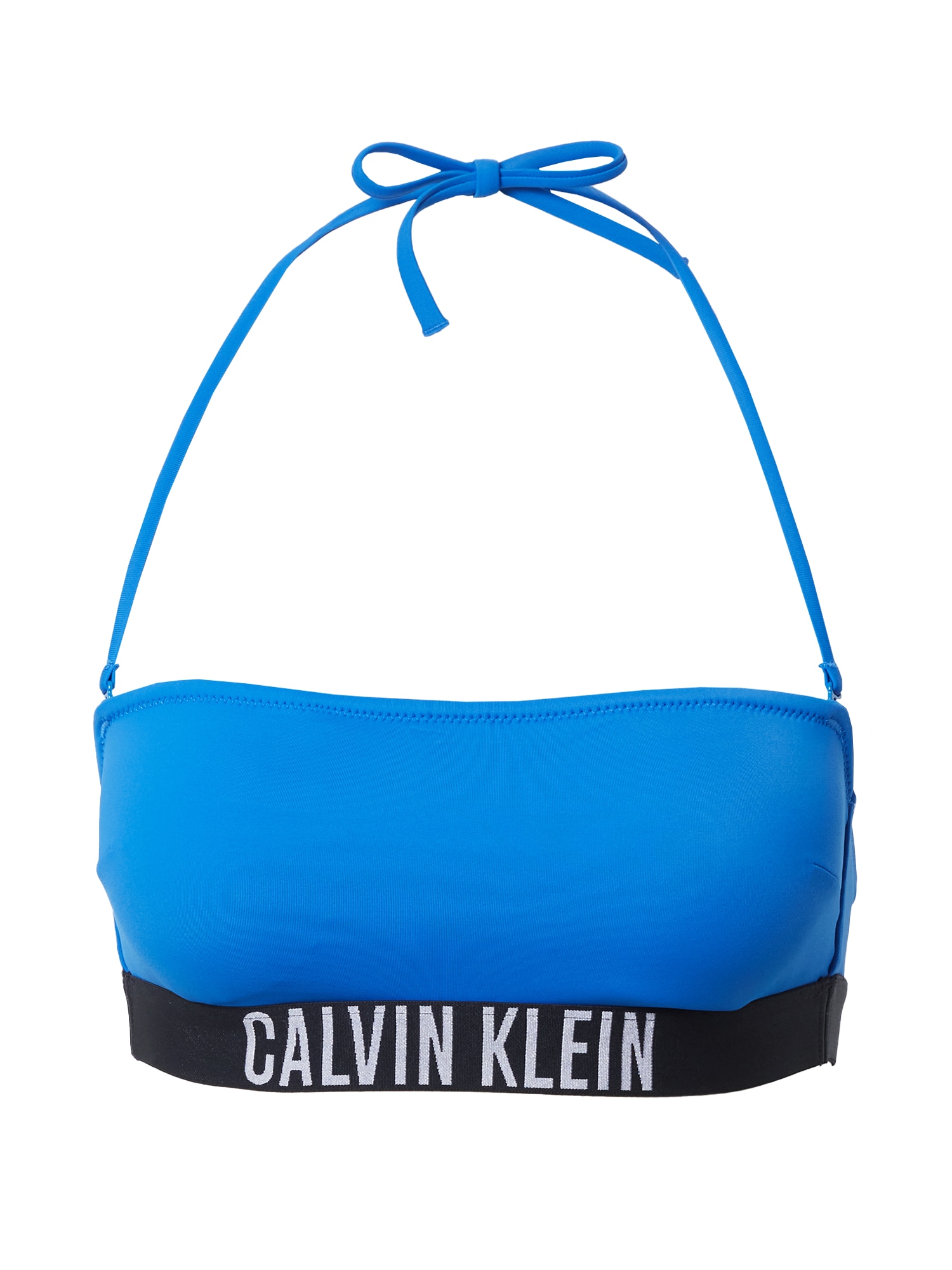 Bikinový top modrá čierna biela Calvin Klein Swimwear