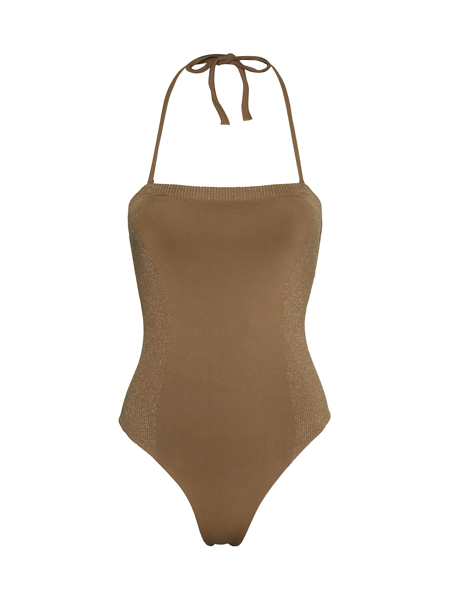 Jednodielne plavky tmavobéžová Calvin Klein Swimwear