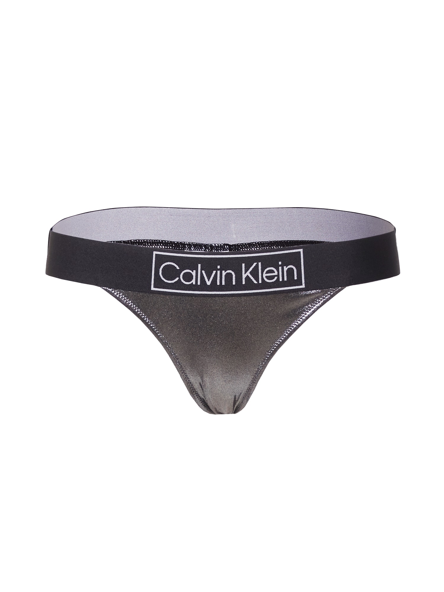 Bikinové nohavičky striebornosivá čierna Calvin Klein Swimwear