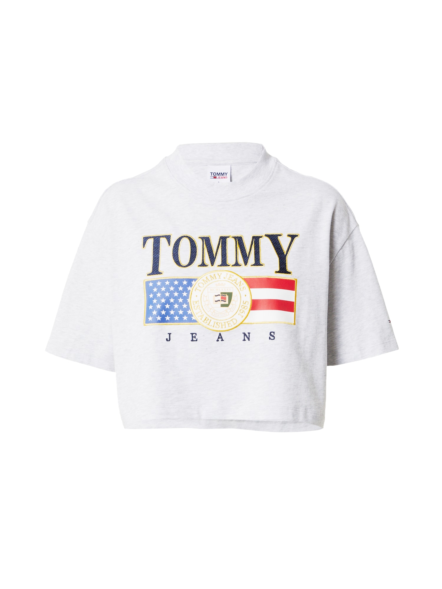 Tričko sivá melírovaná zmiešané farby Tommy Jeans
