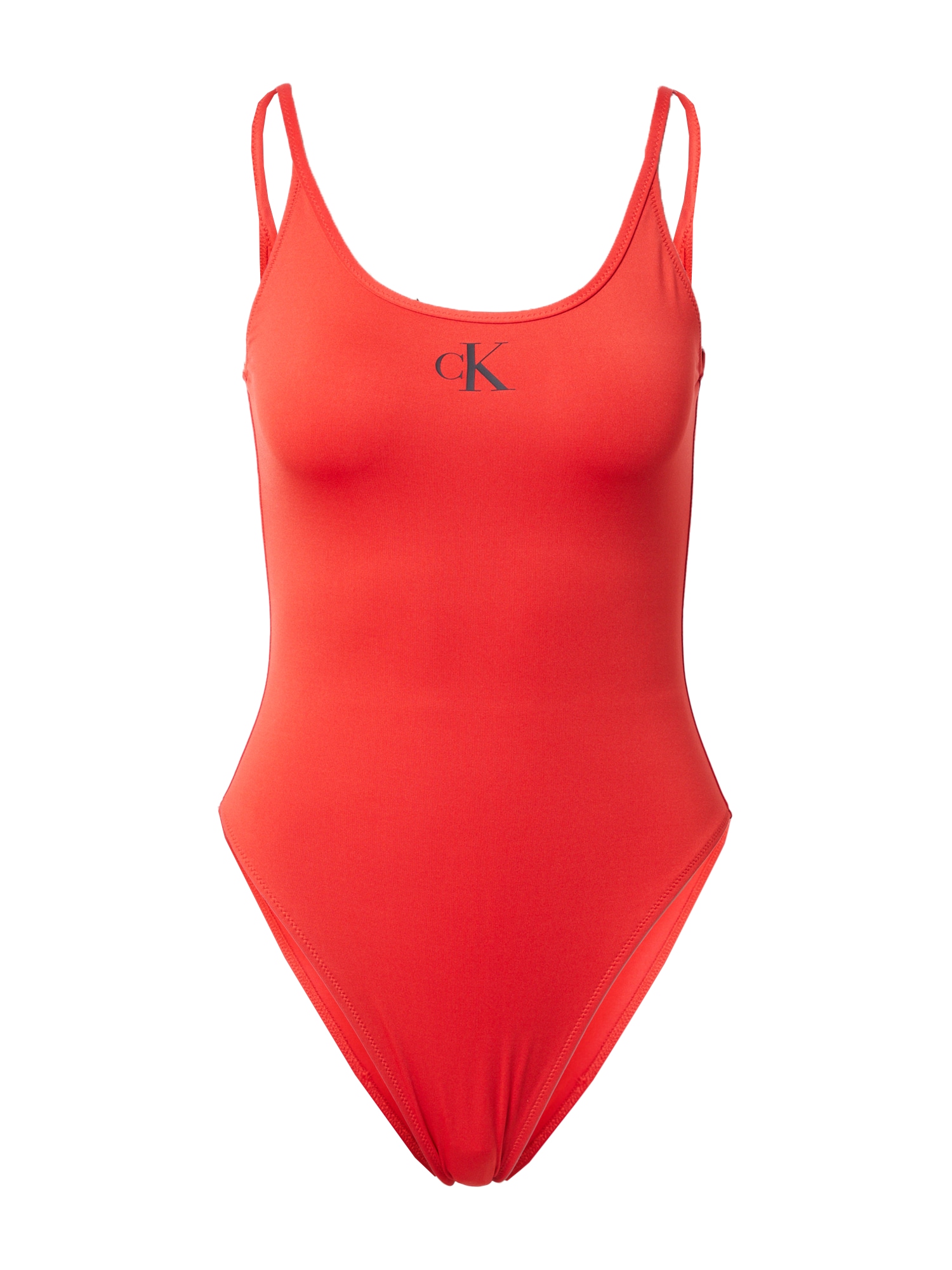 Jednodielne plavky červená čierna Calvin Klein Swimwear