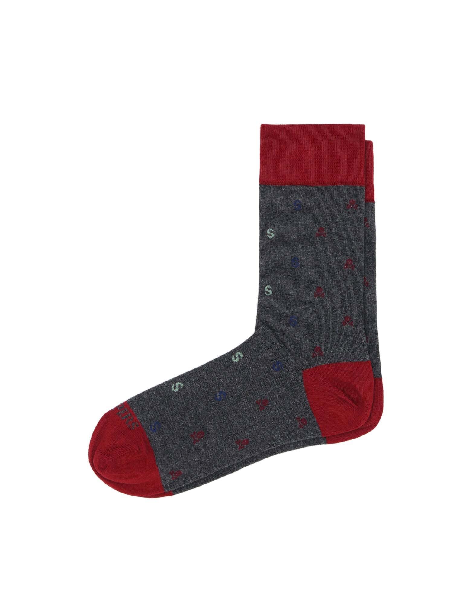 Ponožky sivá mätová tmavočervená Scalpers