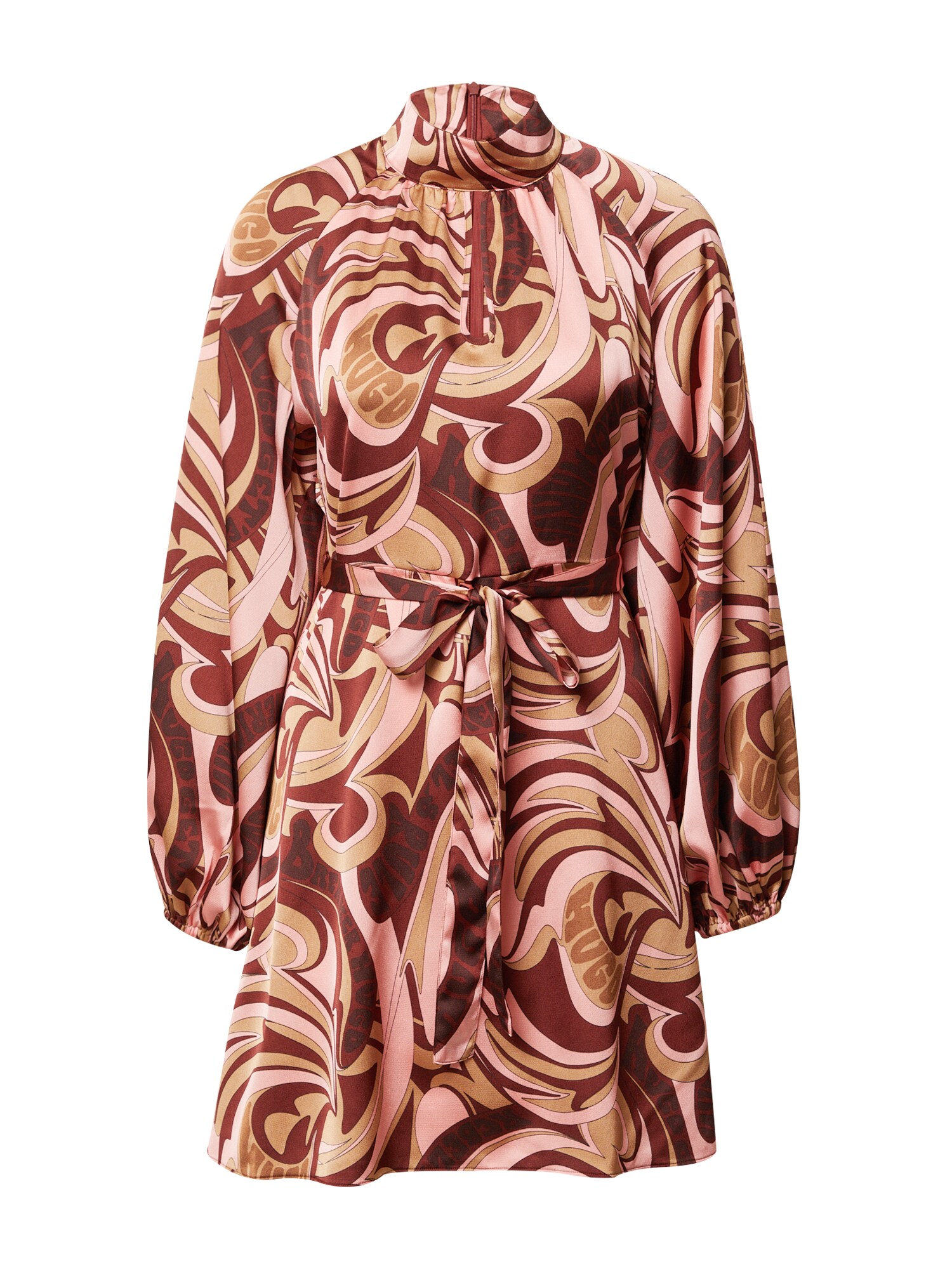 Šaty Kalolla béžová staroružová burgundská HUGO