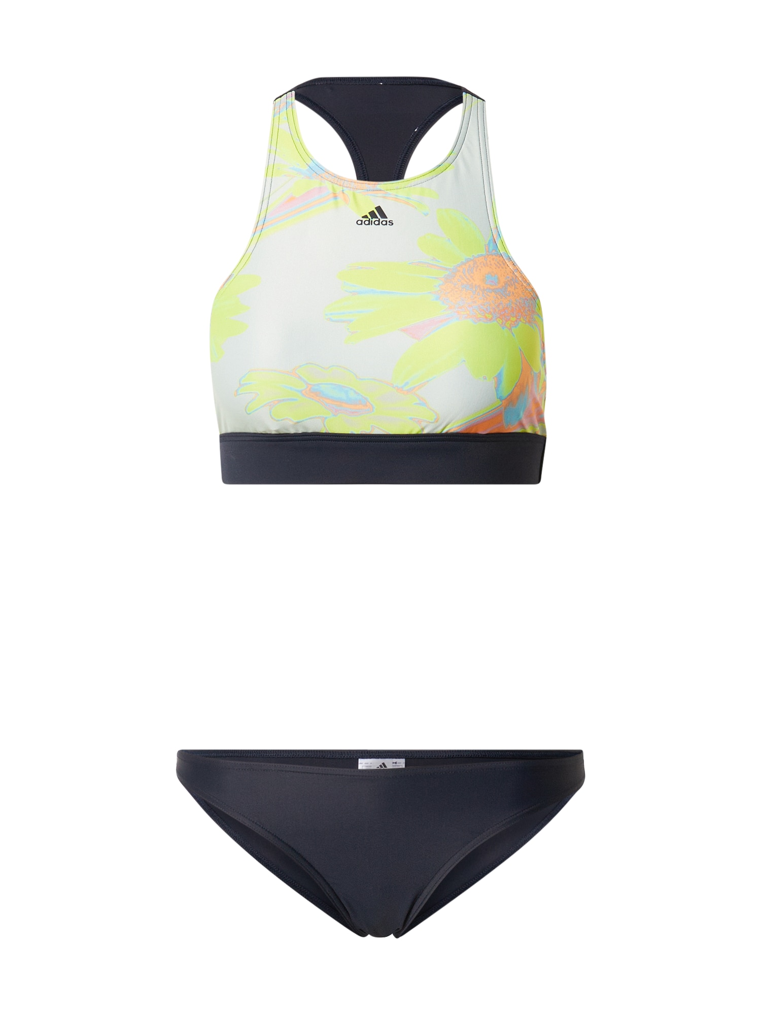 Športové jednodielne plavky svetlozelená zmiešané farby ADIDAS SPORTSWEAR