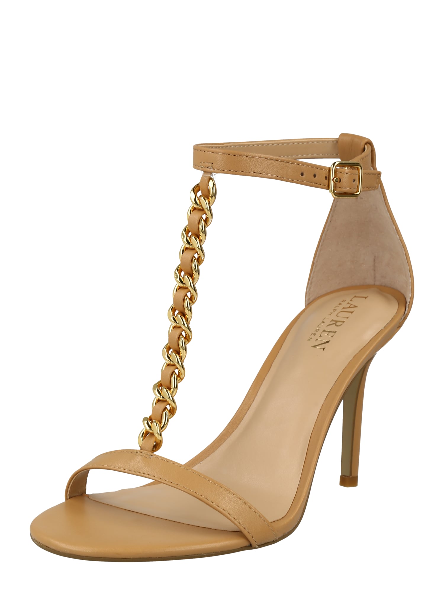 Remienkové sandále KATE svetlohnedá zlatá Lauren Ralph Lauren