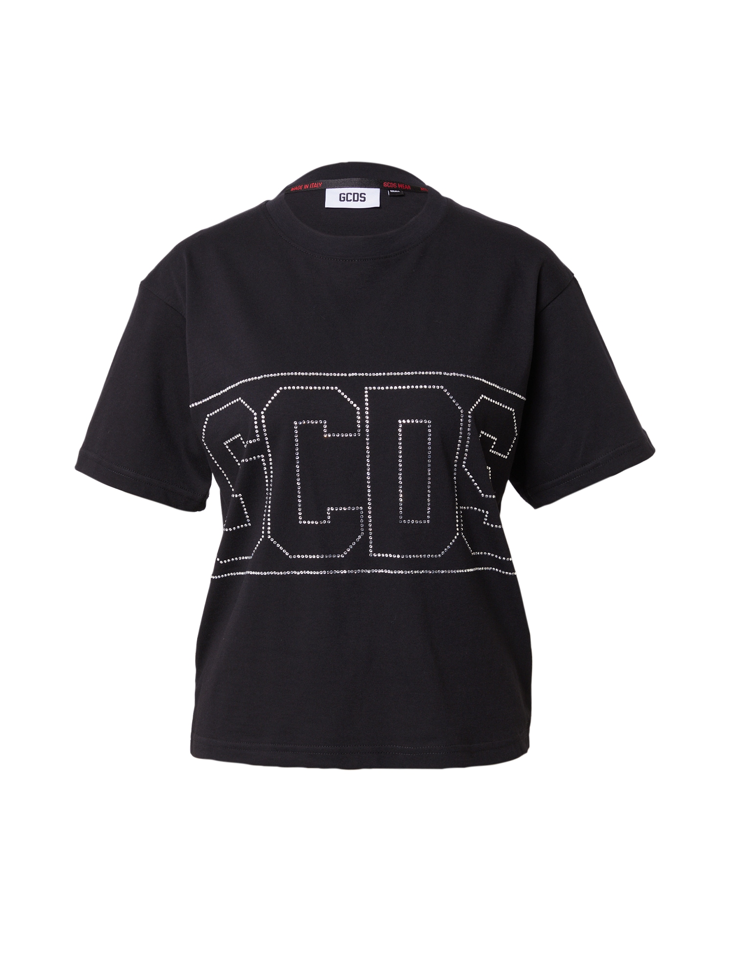 Tričko čierna strieborná GCDS
