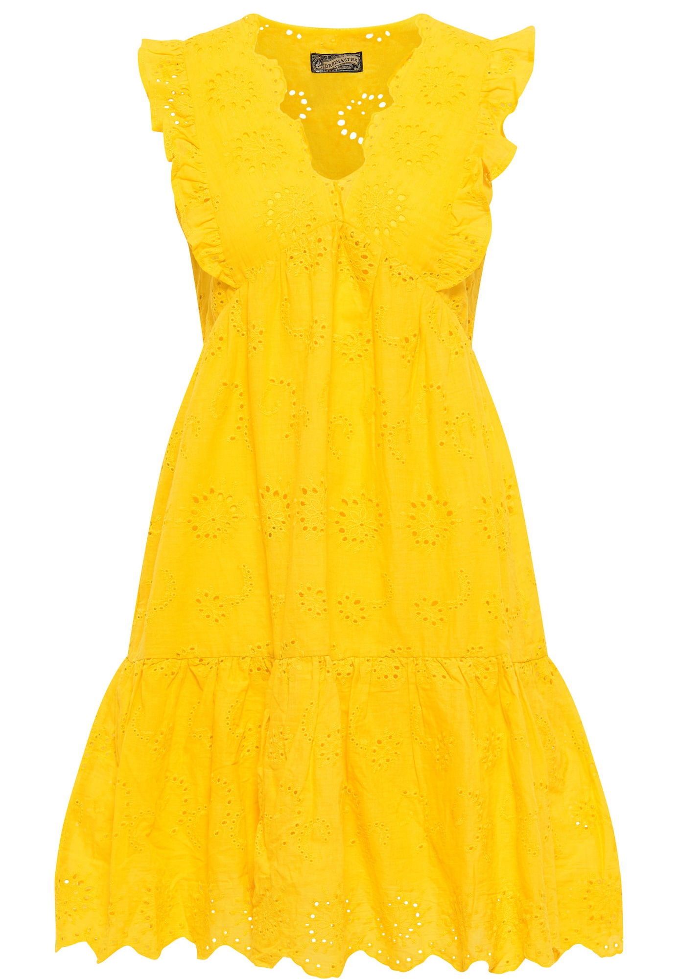 Letné šaty žltá DreiMaster Vintage
