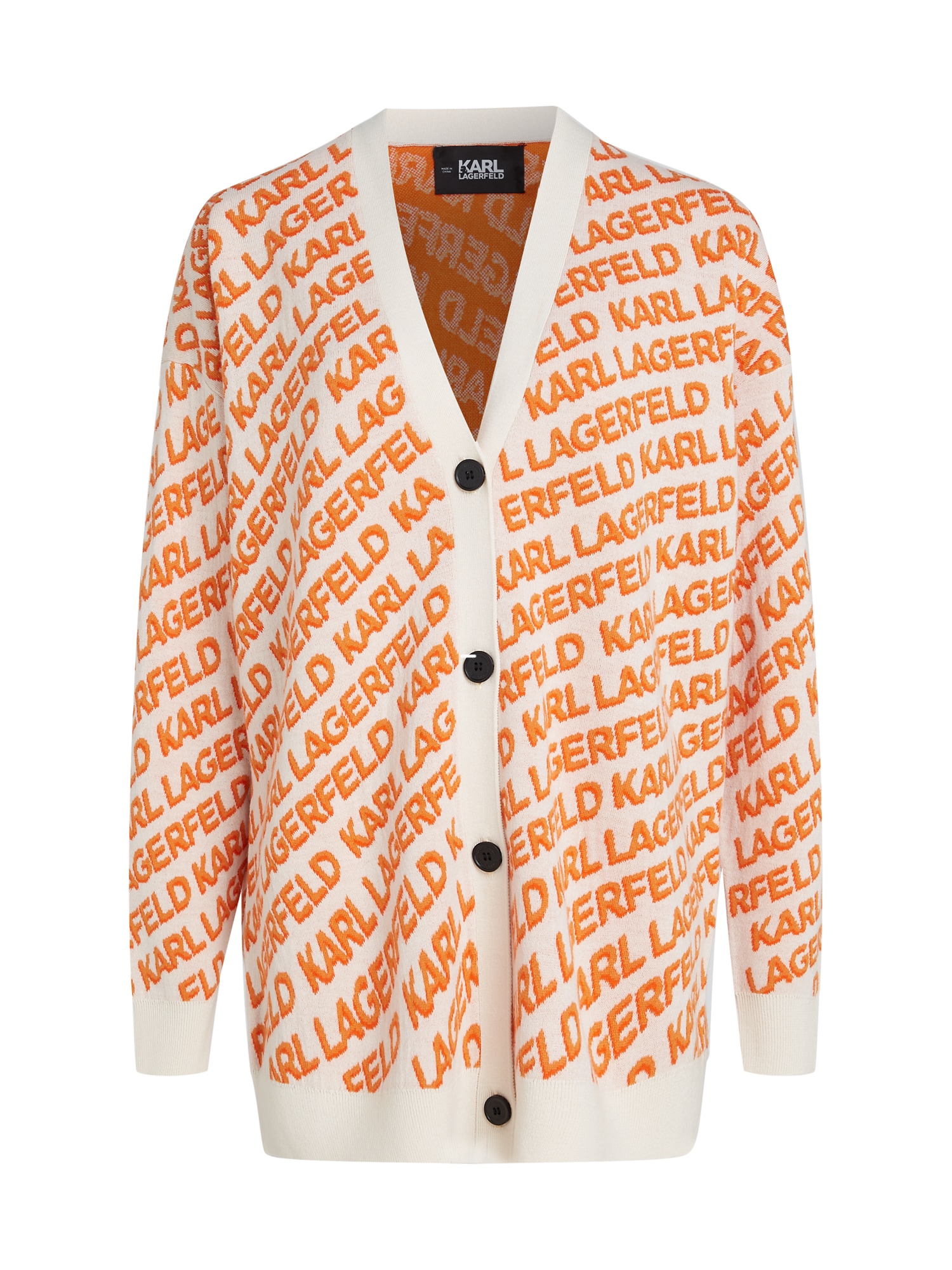 Kardigán béžová oranžová Karl Lagerfeld