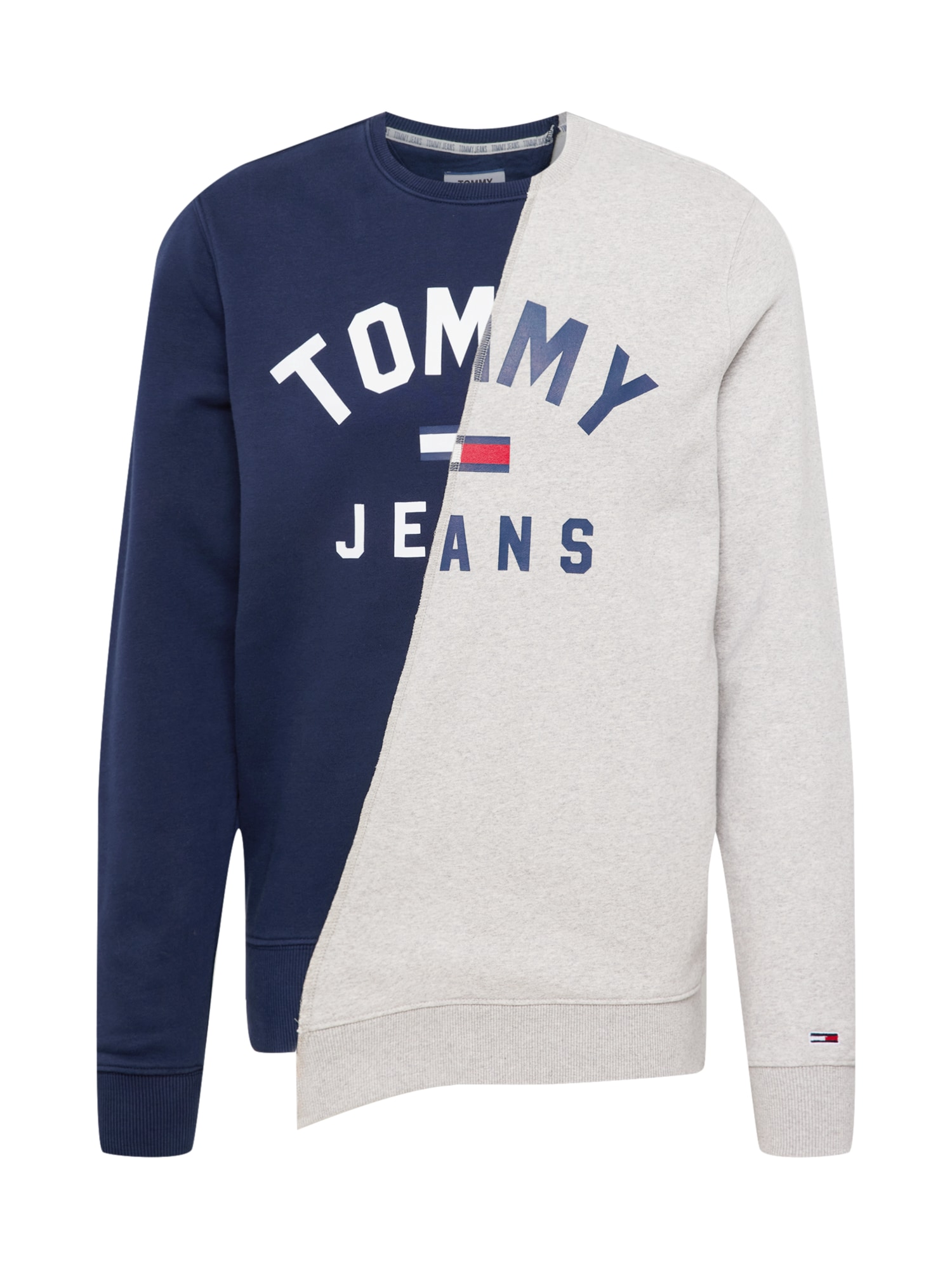 Mikina námornícka modrá sivá červená biela Tommy Jeans