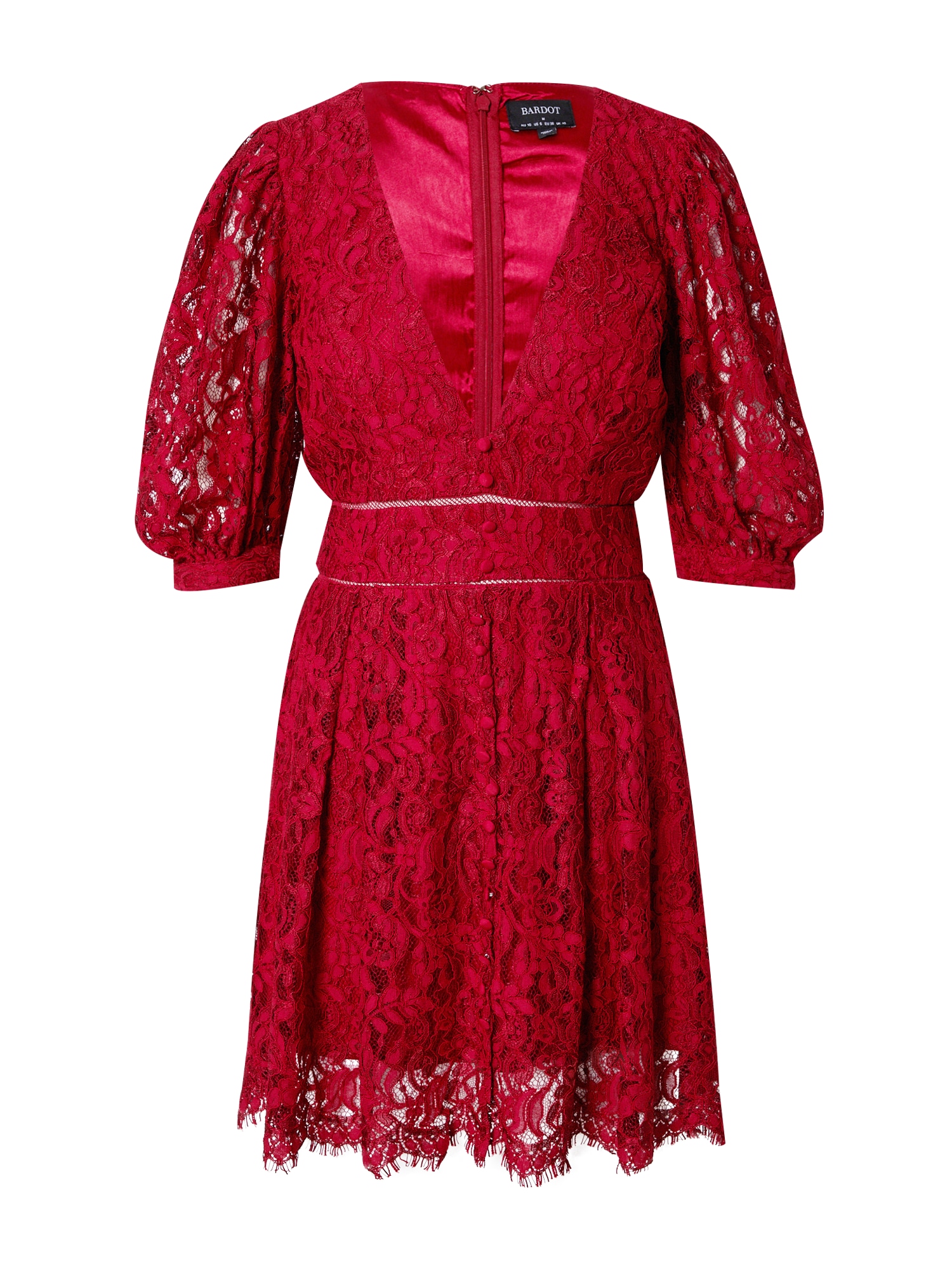 Kokteilové šaty BELLISSA červená Bardot