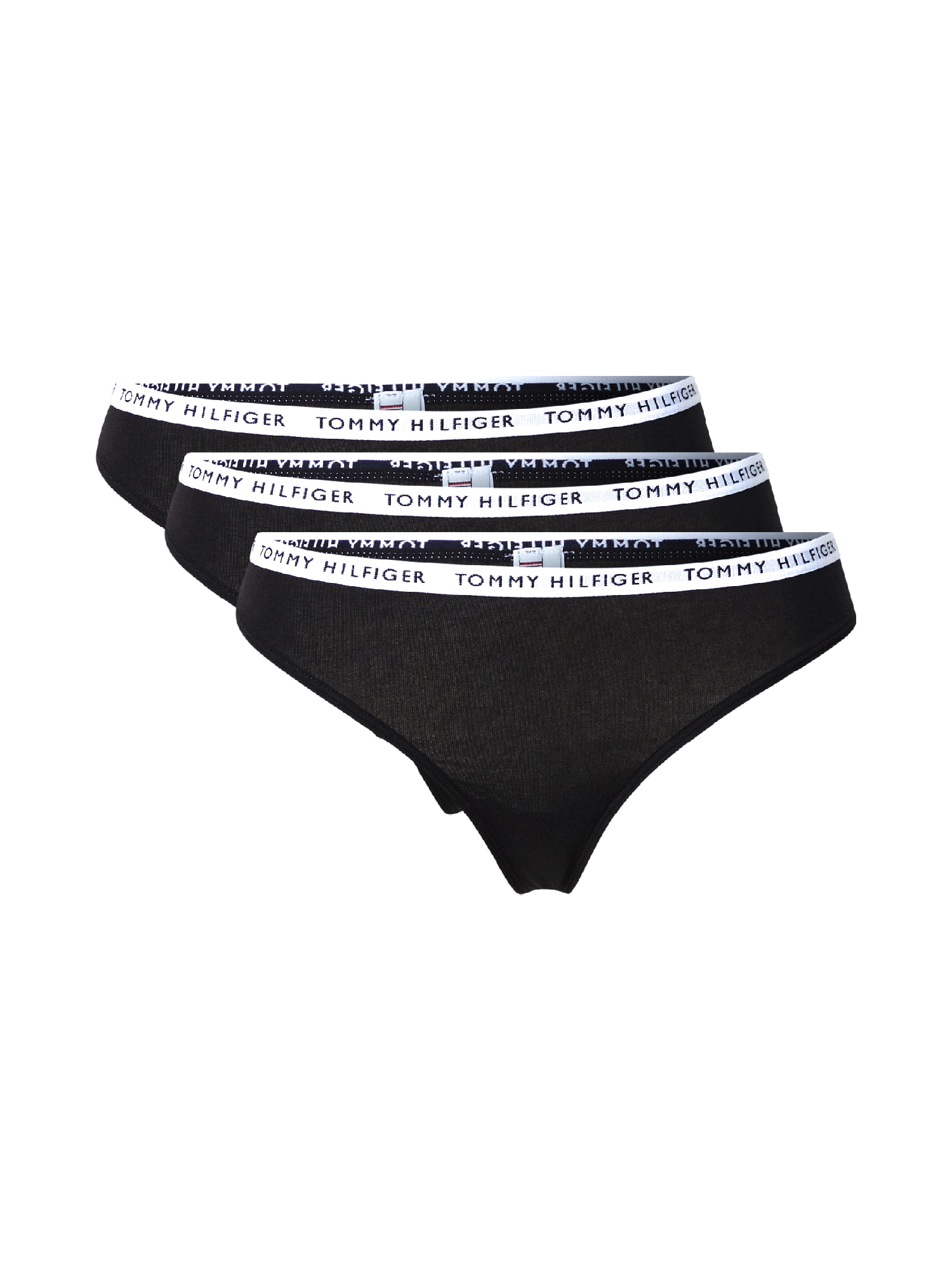 Tangá čierna biela Tommy Hilfiger Underwear