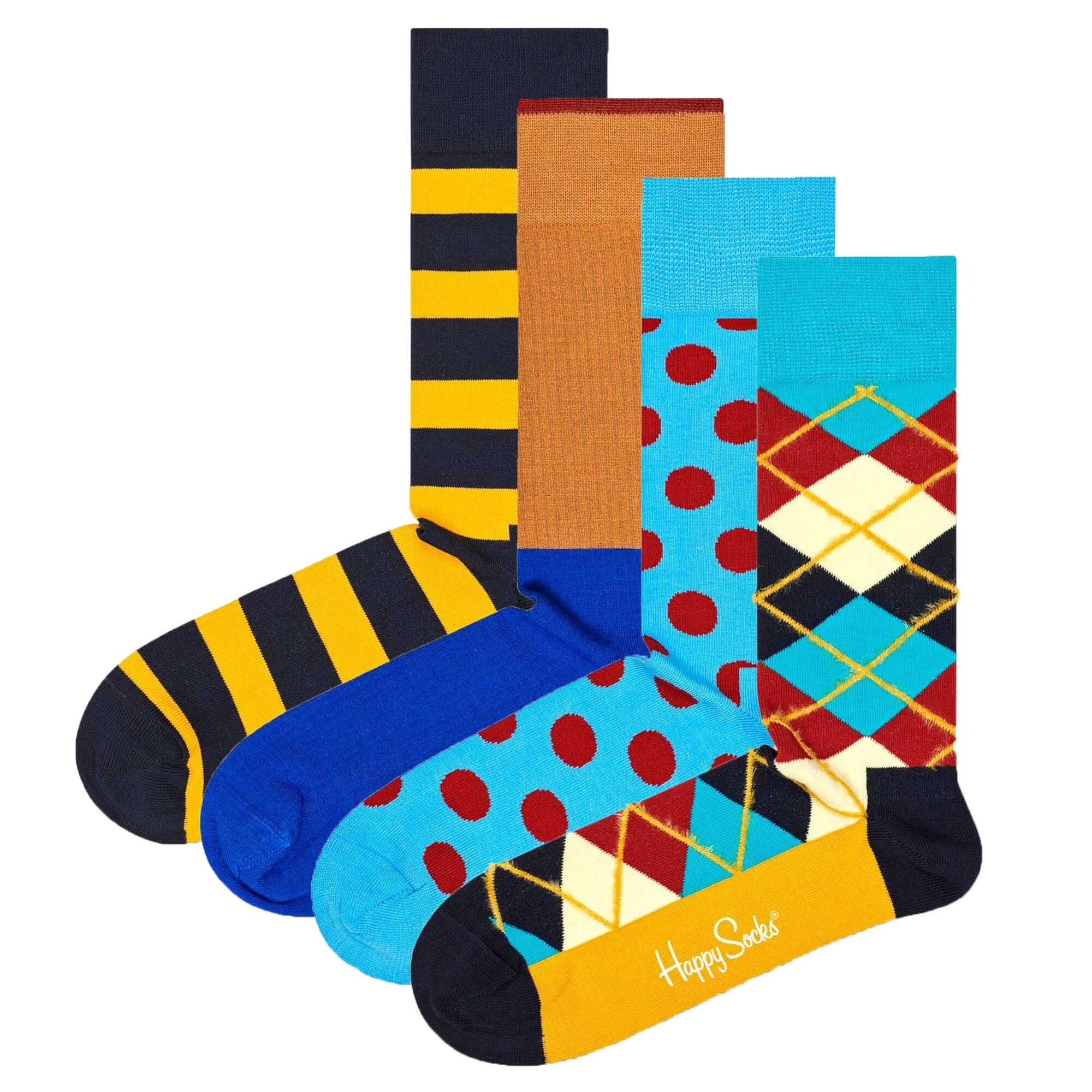 Ponožky tyrkysová kráľovská modrá karí čierna Happy Socks