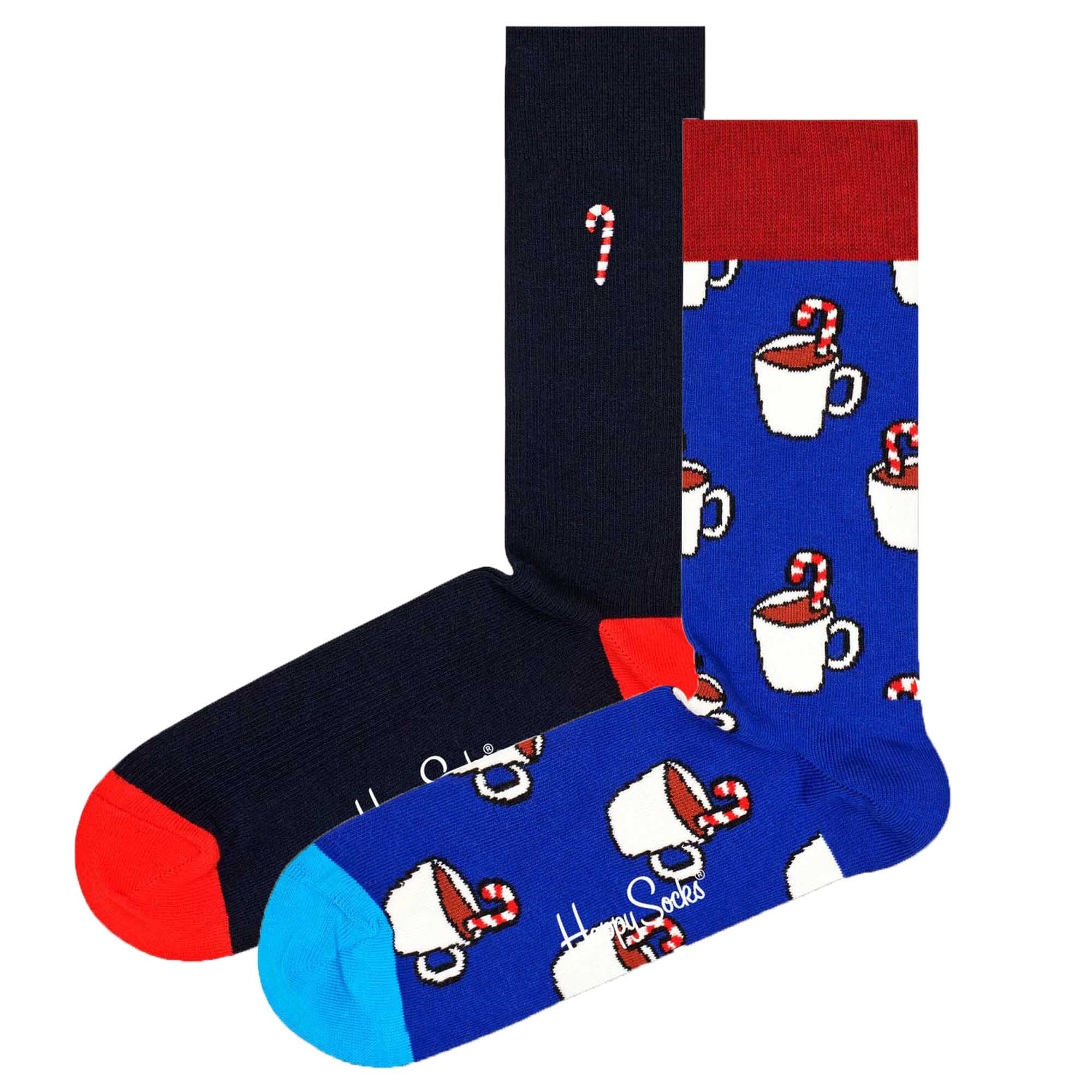 Ponožky modrá tmavočervená čierna biela Happy Socks