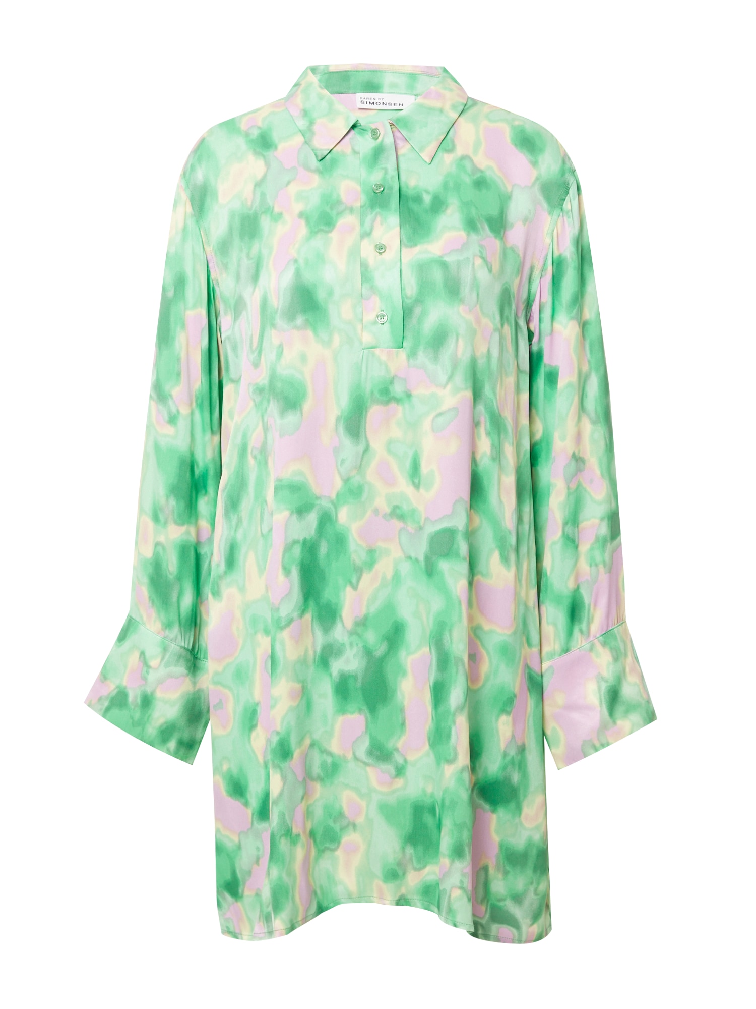 Košeľové šaty Honey svetložltá smaragdová levanduľová KAREN BY SIMONSEN