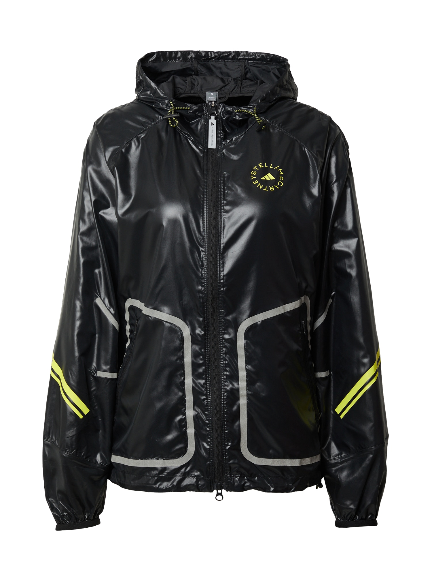 Športová bunda TruePace limetková svetlosivá čierna ADIDAS BY STELLA MCCARTNEY