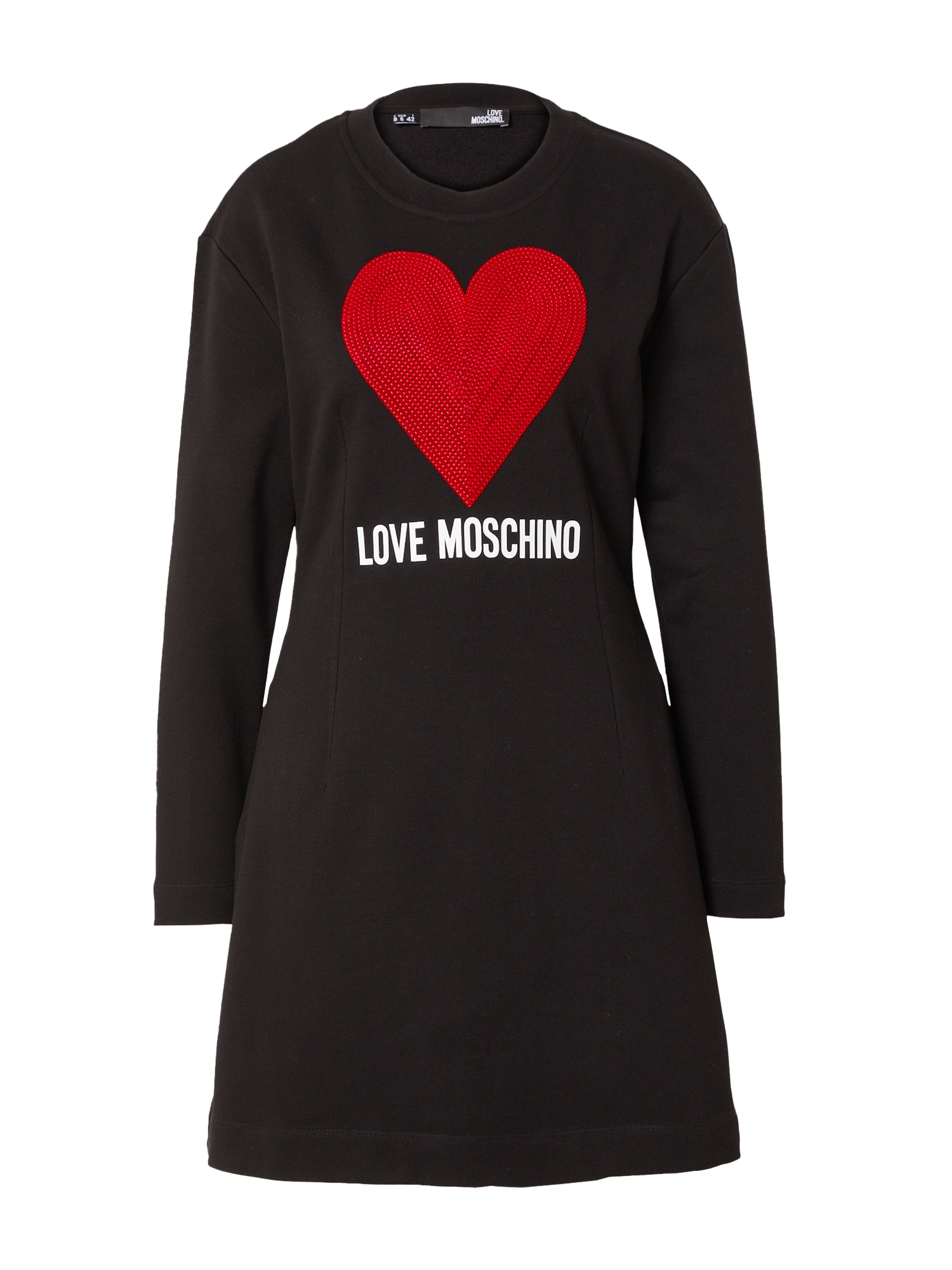 Šaty červená čierna biela Love Moschino