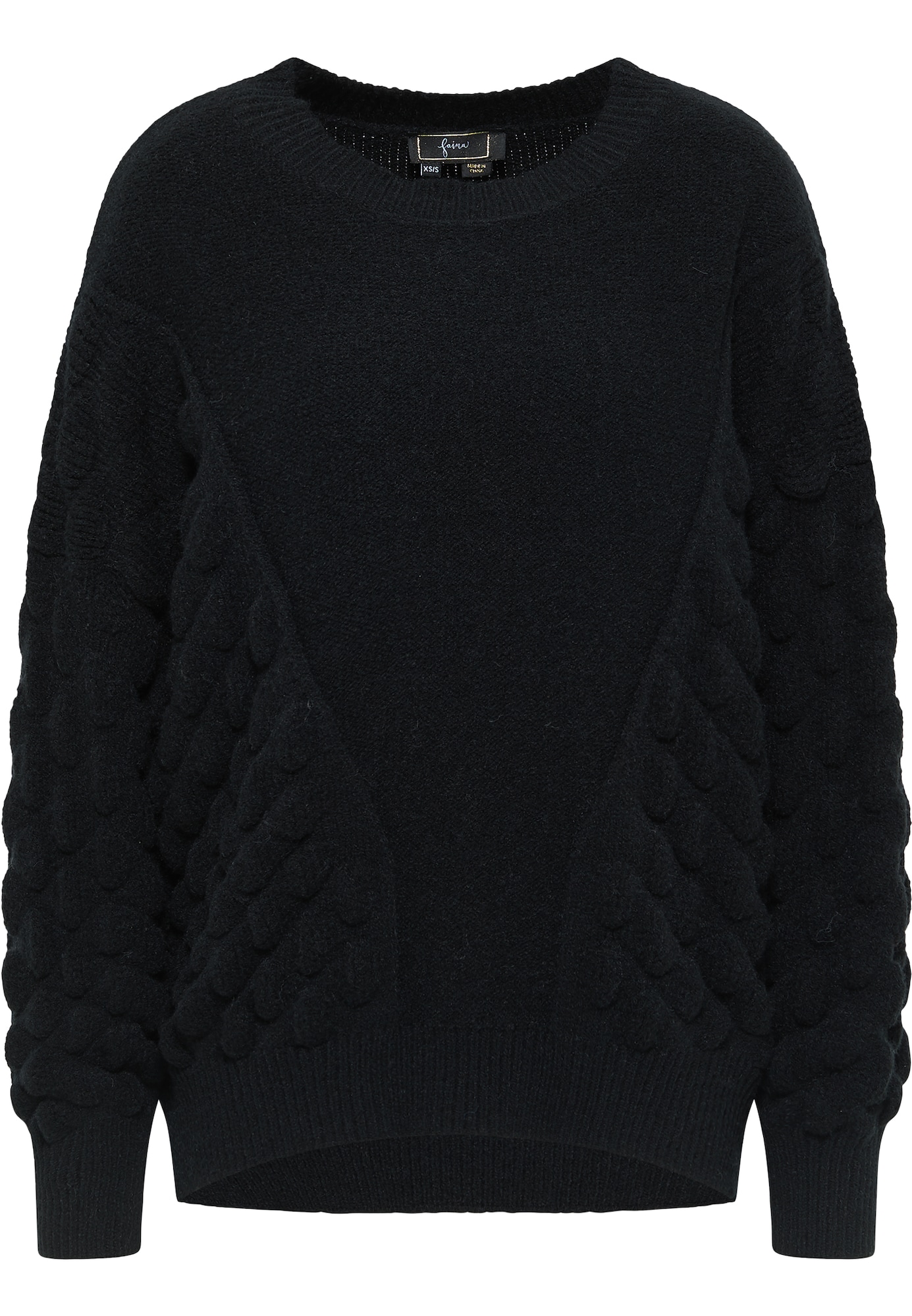 Oversize sveter čierna faina