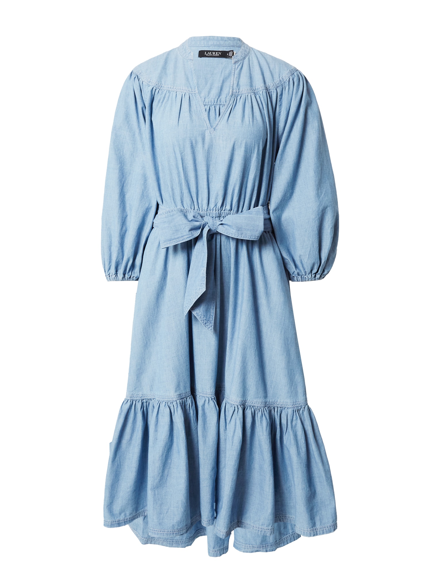 Košeľové šaty VRATESKA modrá denim Lauren Ralph Lauren