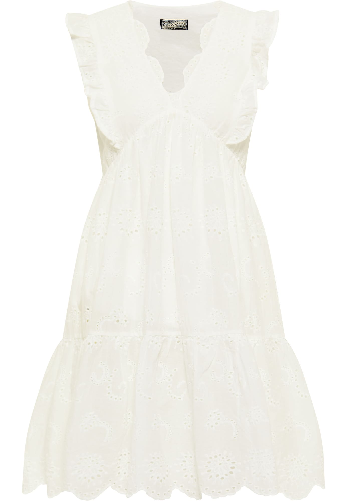 Letné šaty prírodná biela DreiMaster Vintage