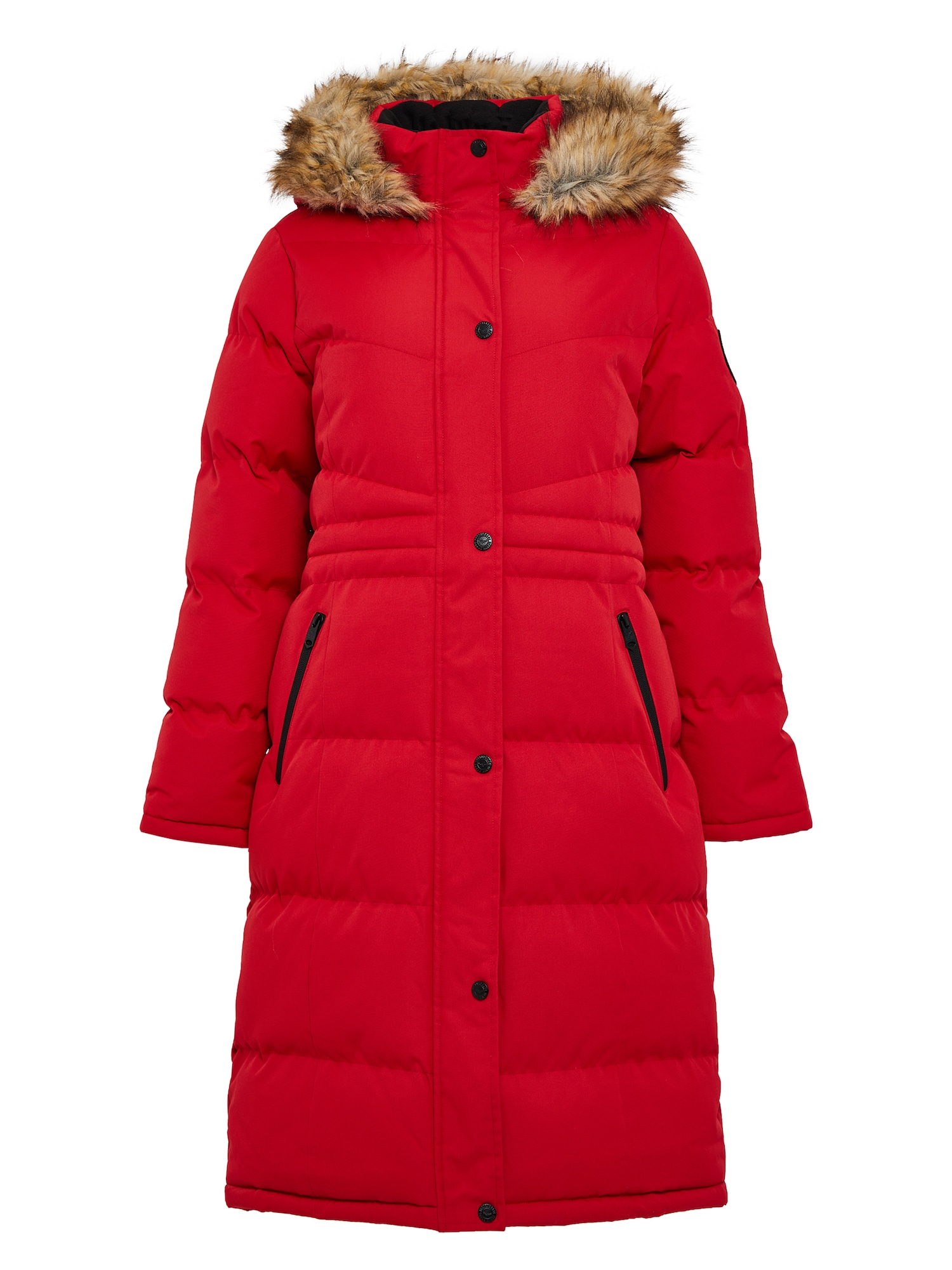 Zimný kabát Arnie svetlohnedá červená čierna Threadbare