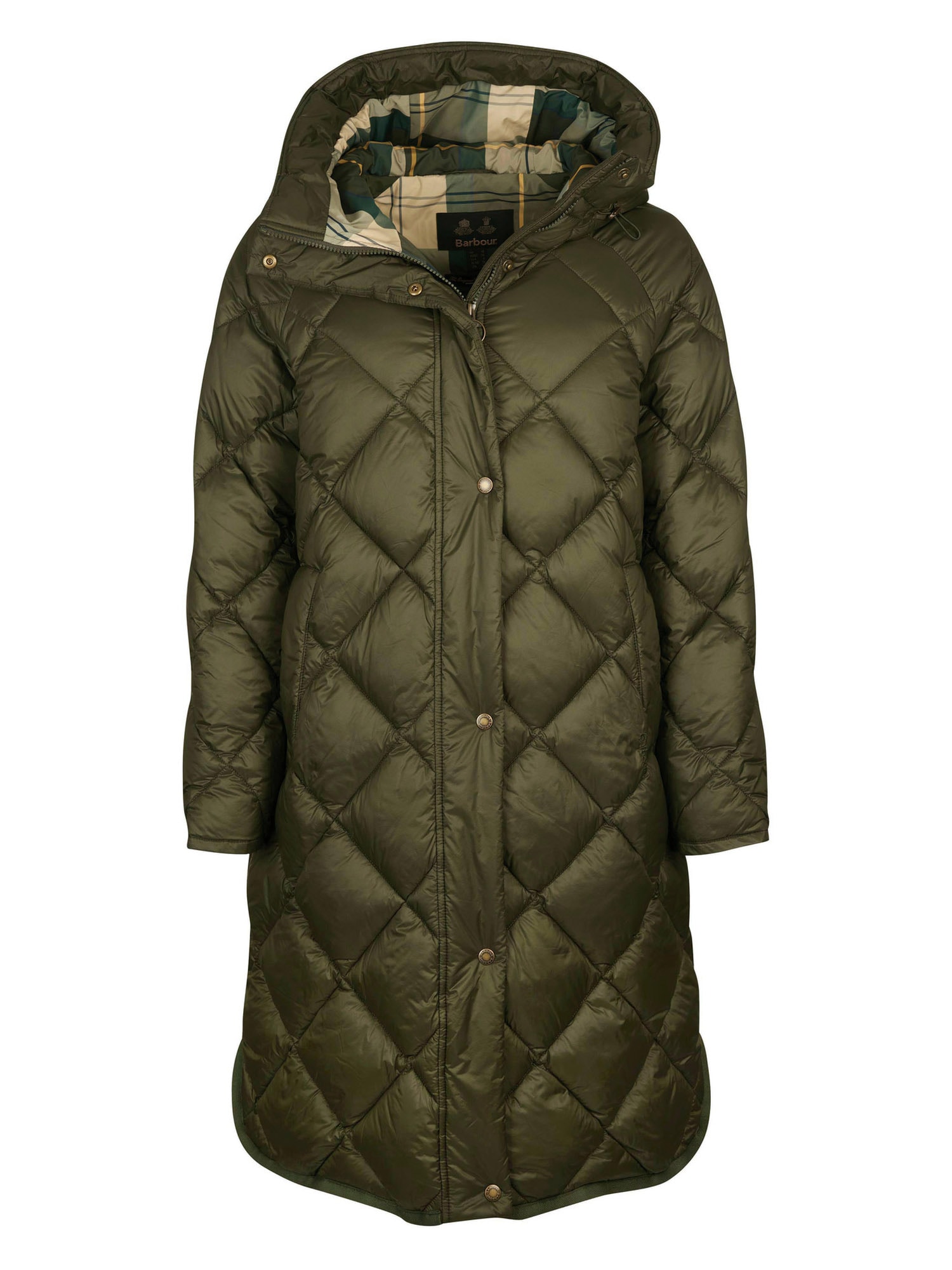 Zimný kabát Sandyford olivová Barbour