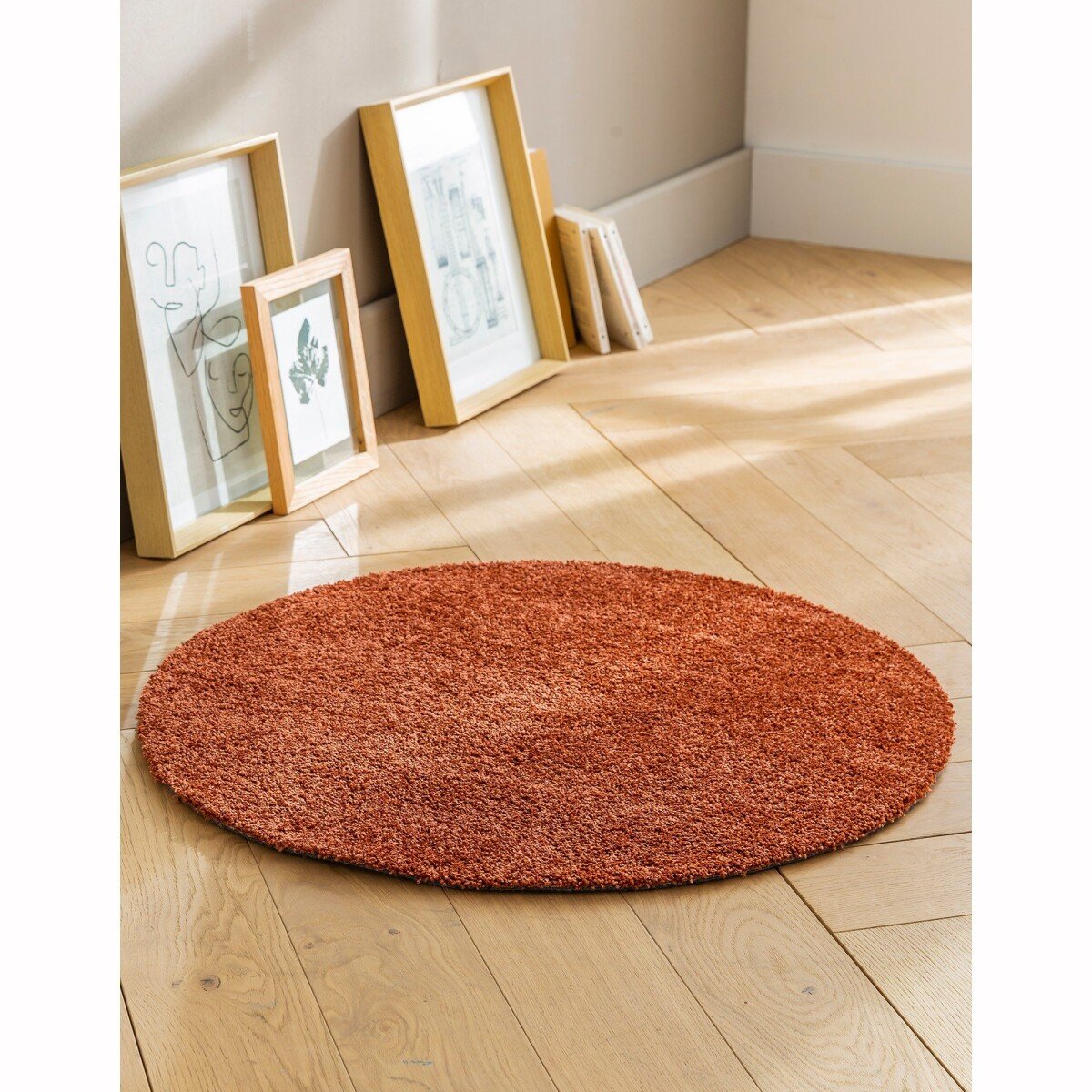 Jemný koberec terakota 60x115cm