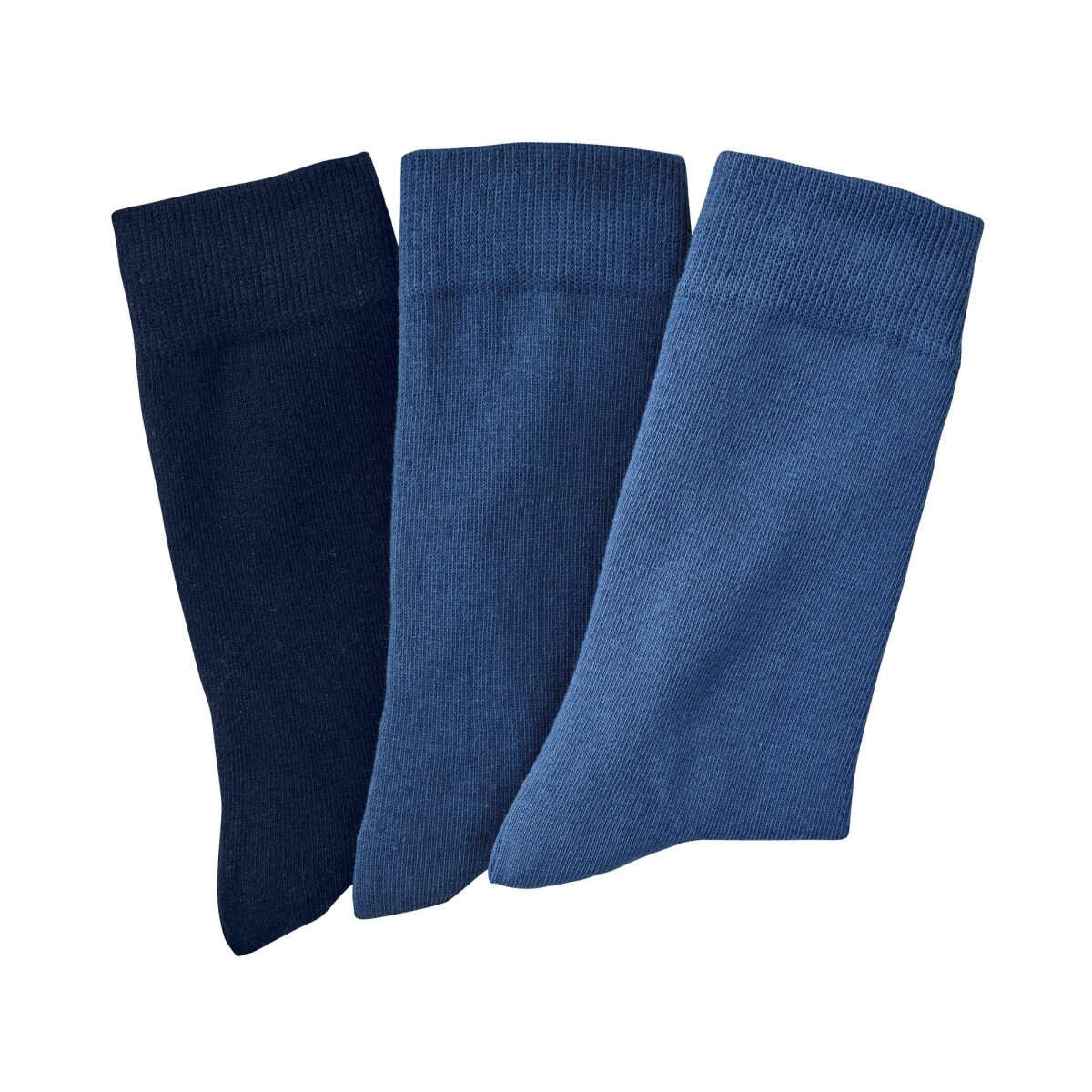 Klasické ponožky, 3 páry modrá 39 42