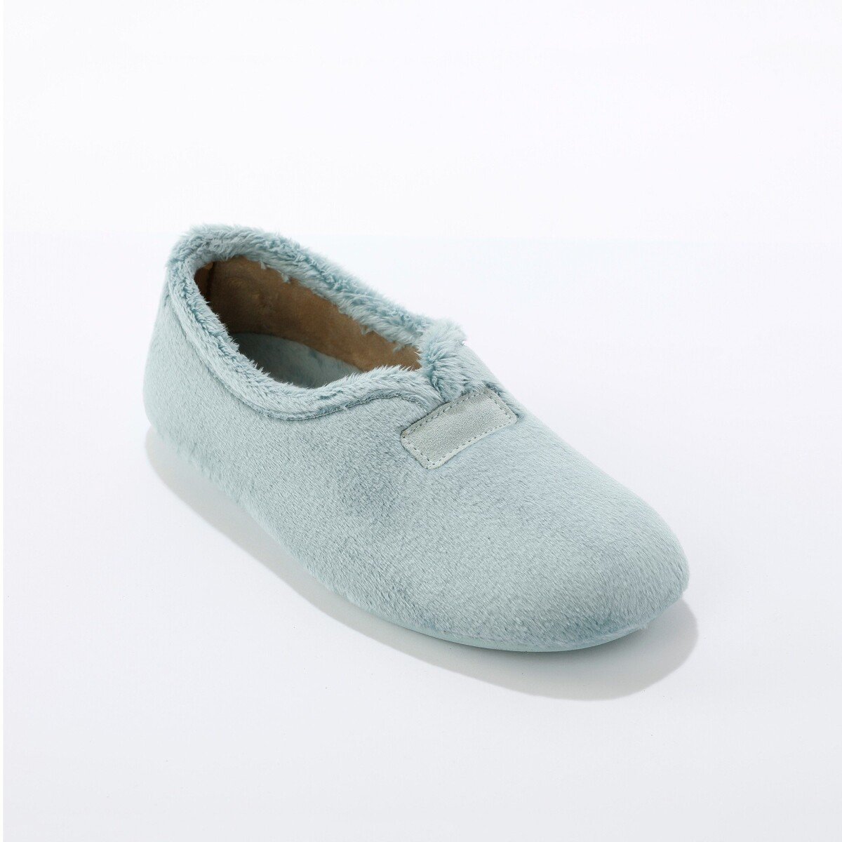 Mäkké papuče z umelej kožušiny modrá 36